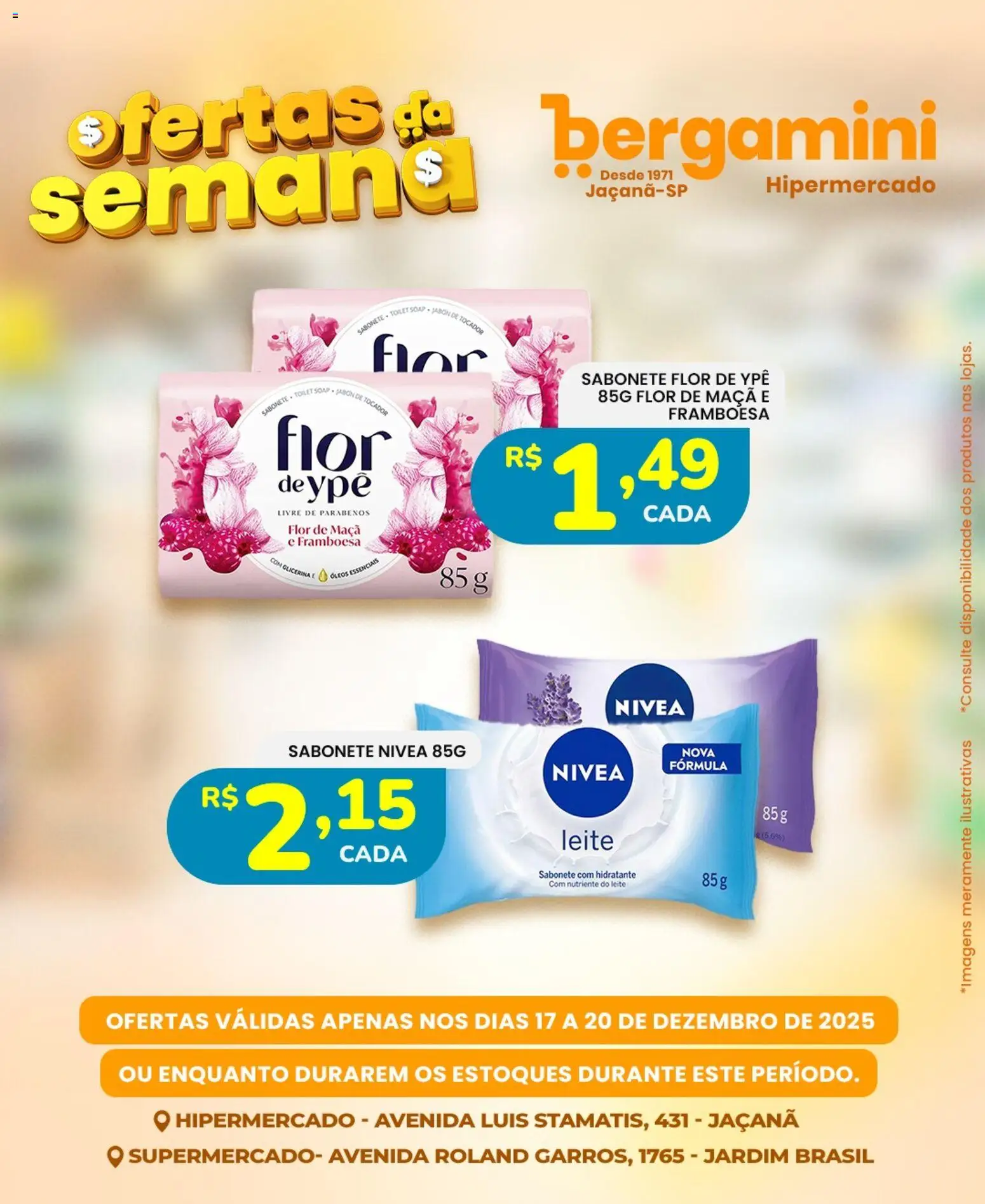 Supermercado Bergamini Folheto - válido de 17.12.2025 | Página: 14 | Produtos: Leite, Sabonete