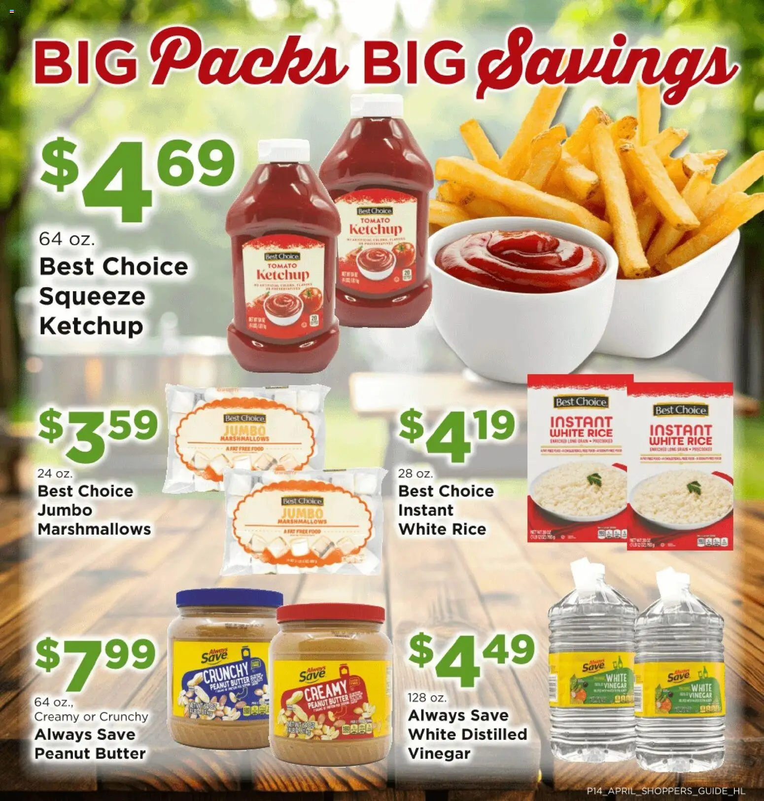 Homeland Bring Savings Home Shopper's Guide - valid from 01.04.2026 | Page: 14 | Products: Vinegar, Butter, Rice, Ketchup