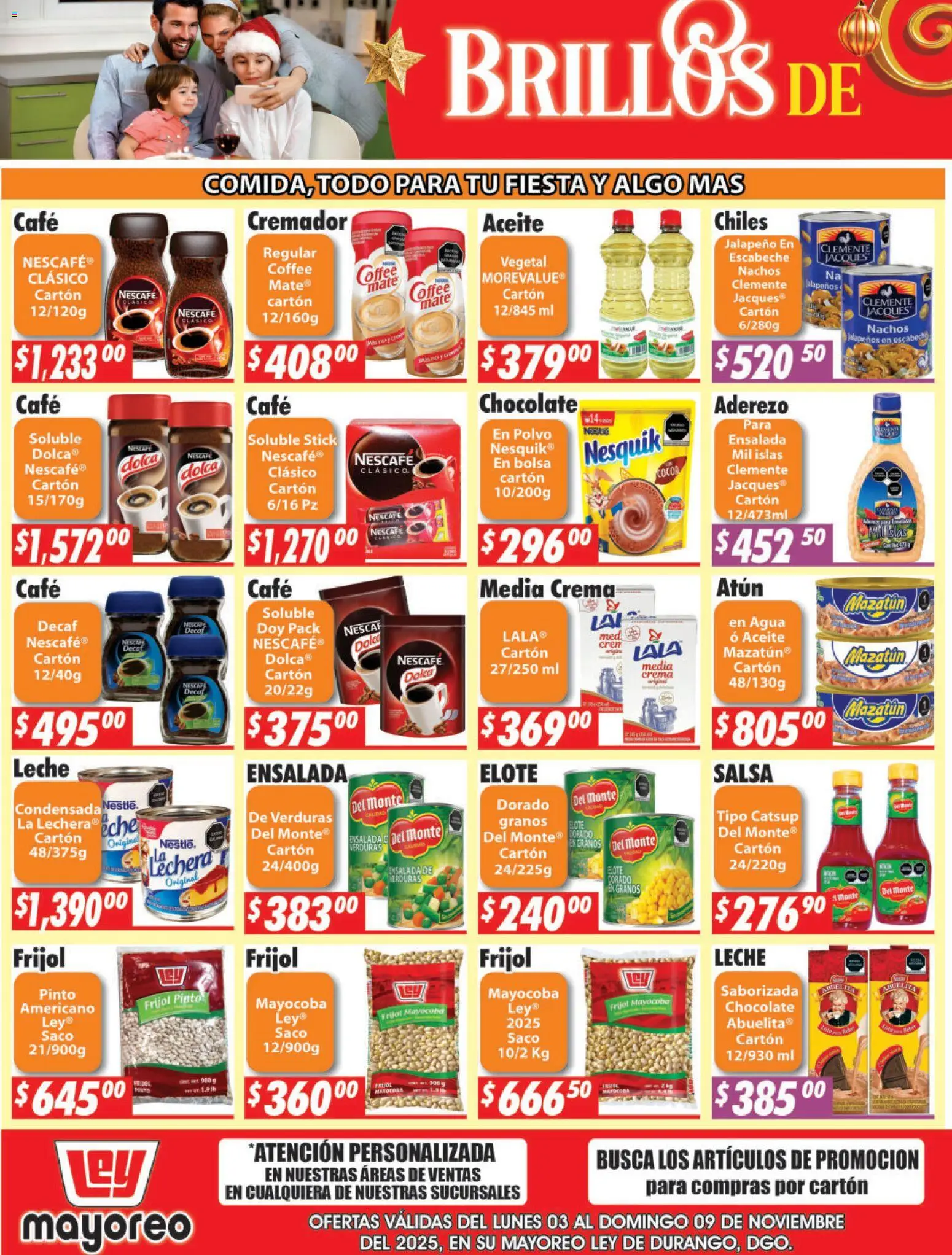 Nuevas ofertas de Casa Ley válidas en toda la República Mexicana desde el 03.11.2025. ¡Encuentra las mejores ofertas en Casa Ley folleto Mayoreo! | Página: 3 | Productos: Agua, Café, Chocolate, Catsup