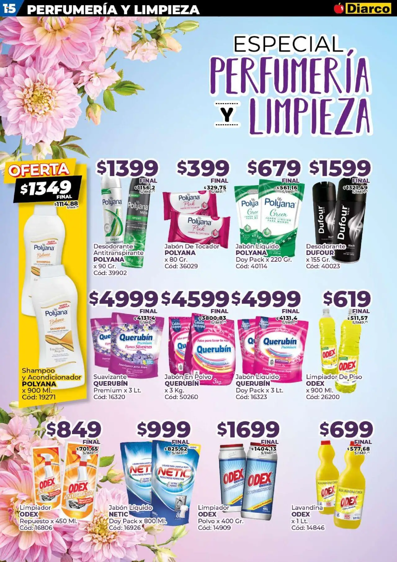 Diarco ofertas │ válido desde el 09.06.2025 | Página: 15 | Productos: Lavandina, Polvo, Jabón, Jabón en polvo