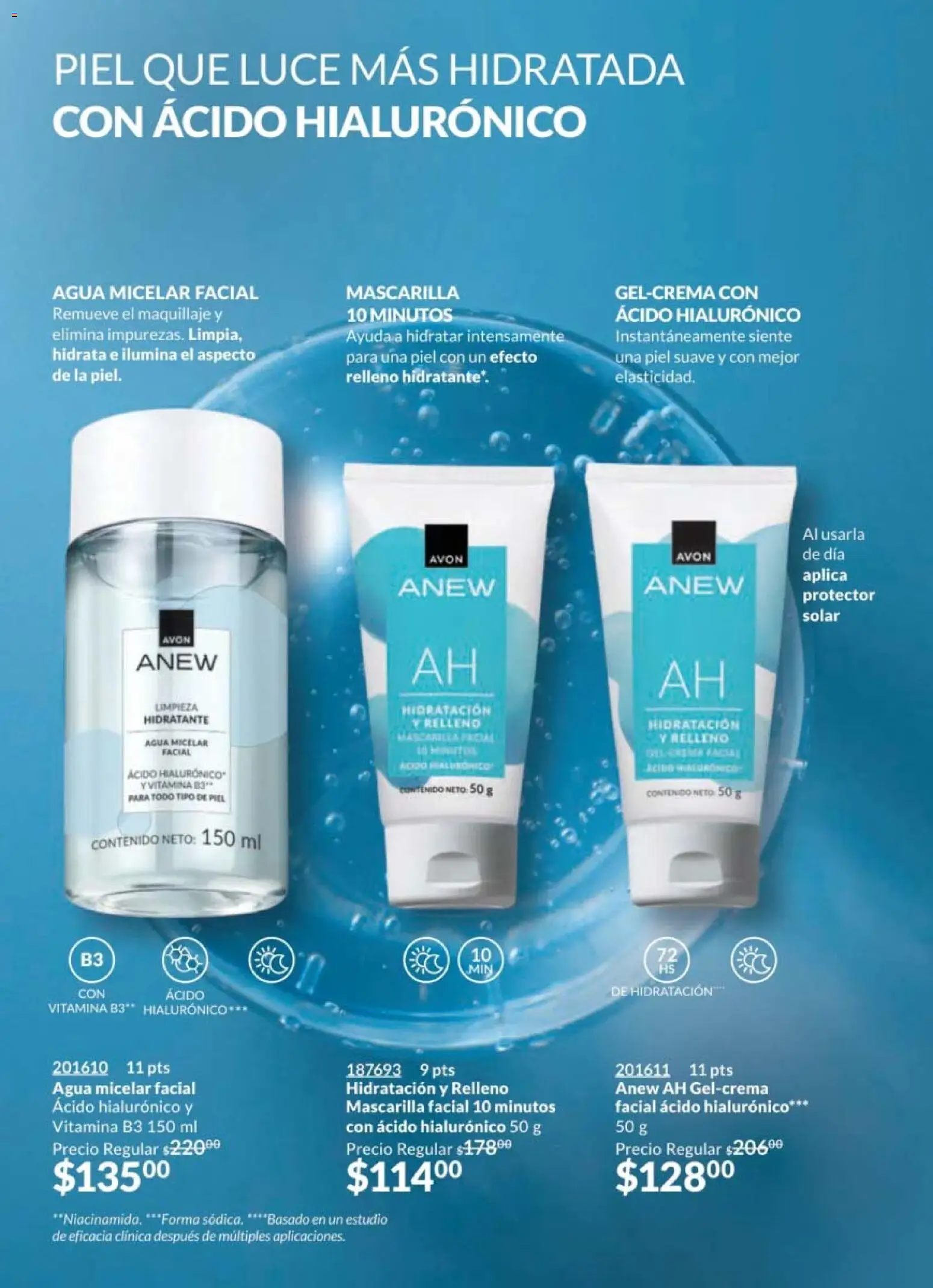 Nuevas ofertas de AVON válidas en toda la República Mexicana desde el 28.11.2025. ¡Encuentra las mejores ofertas en AVON campaña 18 2025! | Página: 143 | Productos: Crema, Agua, Mascarilla, Agua micelar