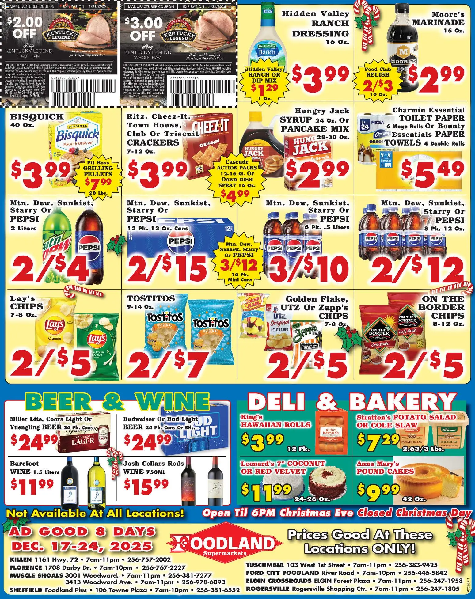 Foodland Weekly Ad - Supermarkets - valid from 17.12.2025 | Page: 4 | Products: Bakery, Ham, Beer, Salad