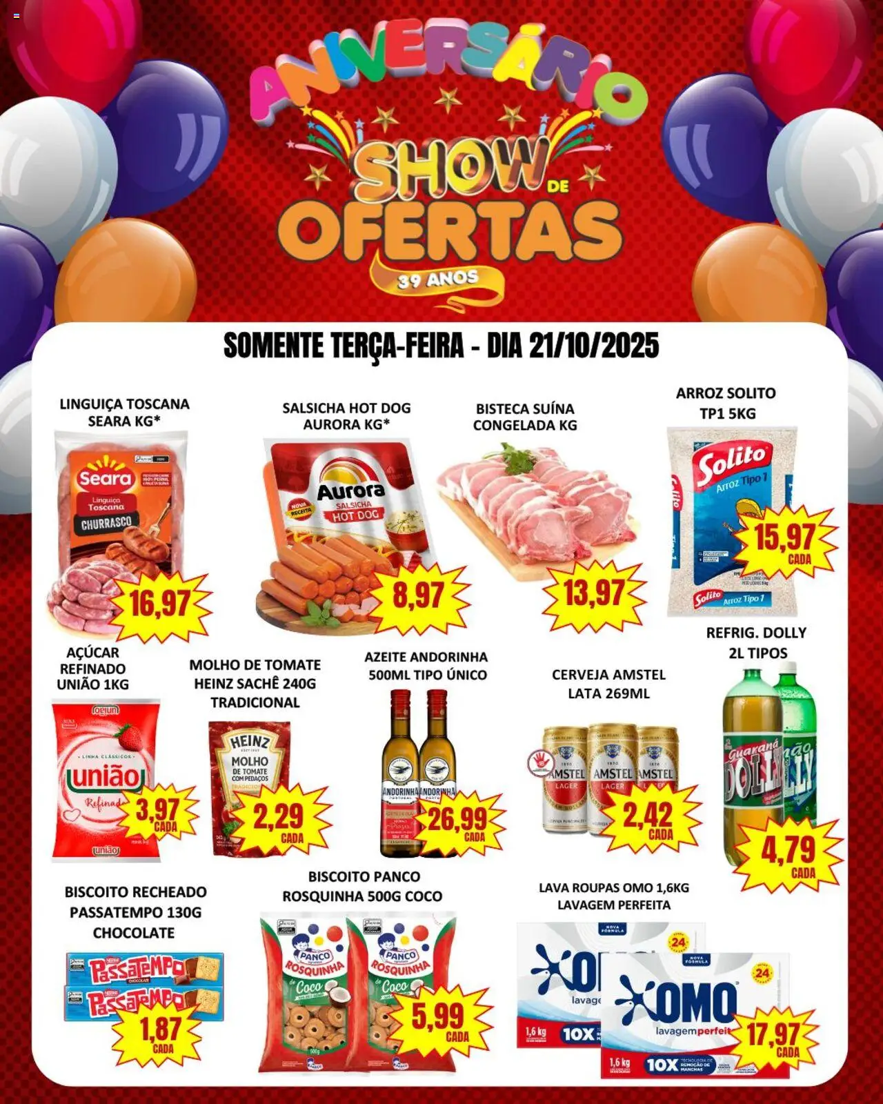 Kaçula Folheto - válido de 21.10.2025 | Página: 1 | Produtos: Cerveja, Arroz, Rosquinha, Azeite