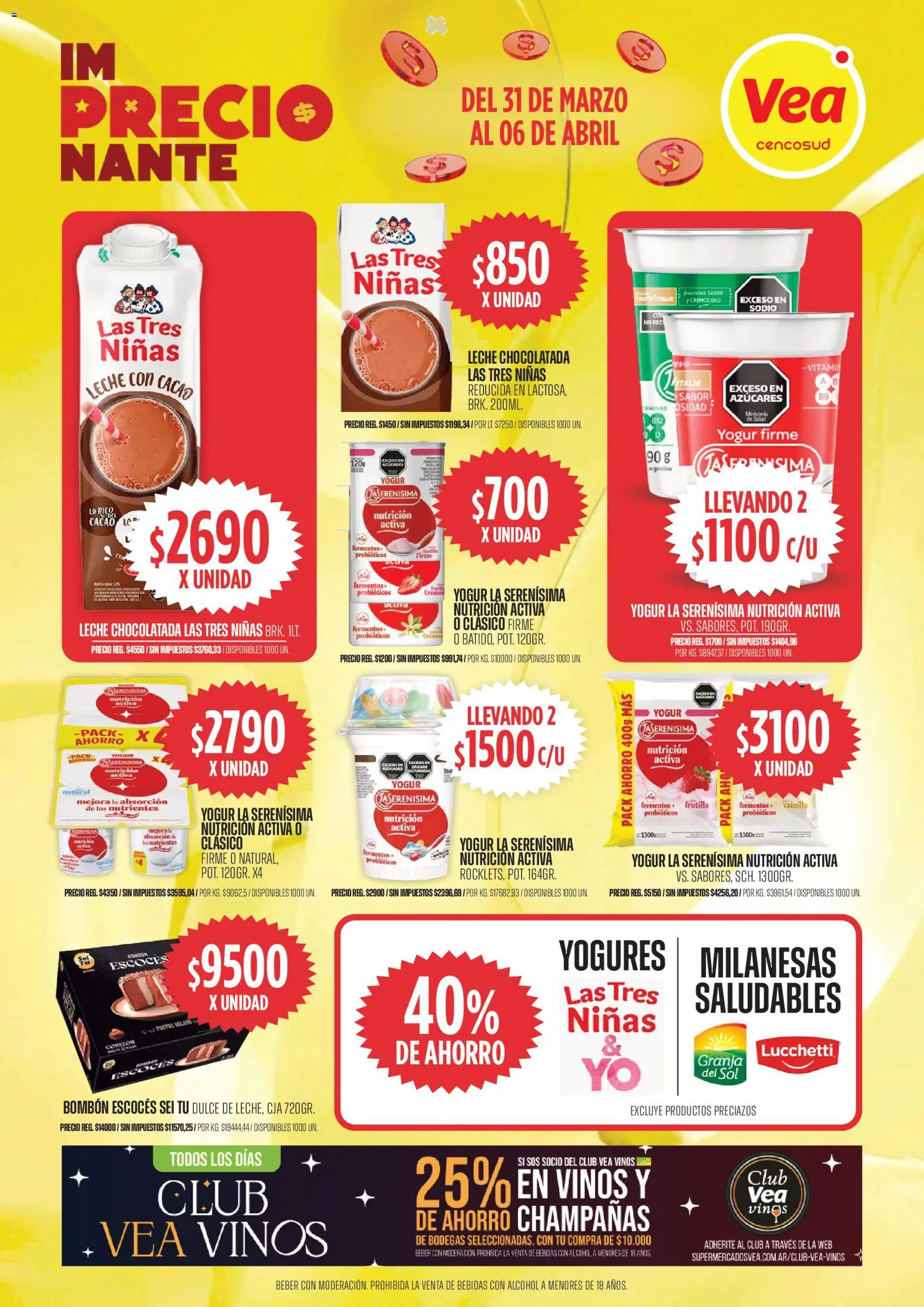 Vea - Oferta imPRECIOnante │ válido desde el 31.03.2026 | Página: 5 | Productos: Leche, Yogur, Chocolatada, Cacao