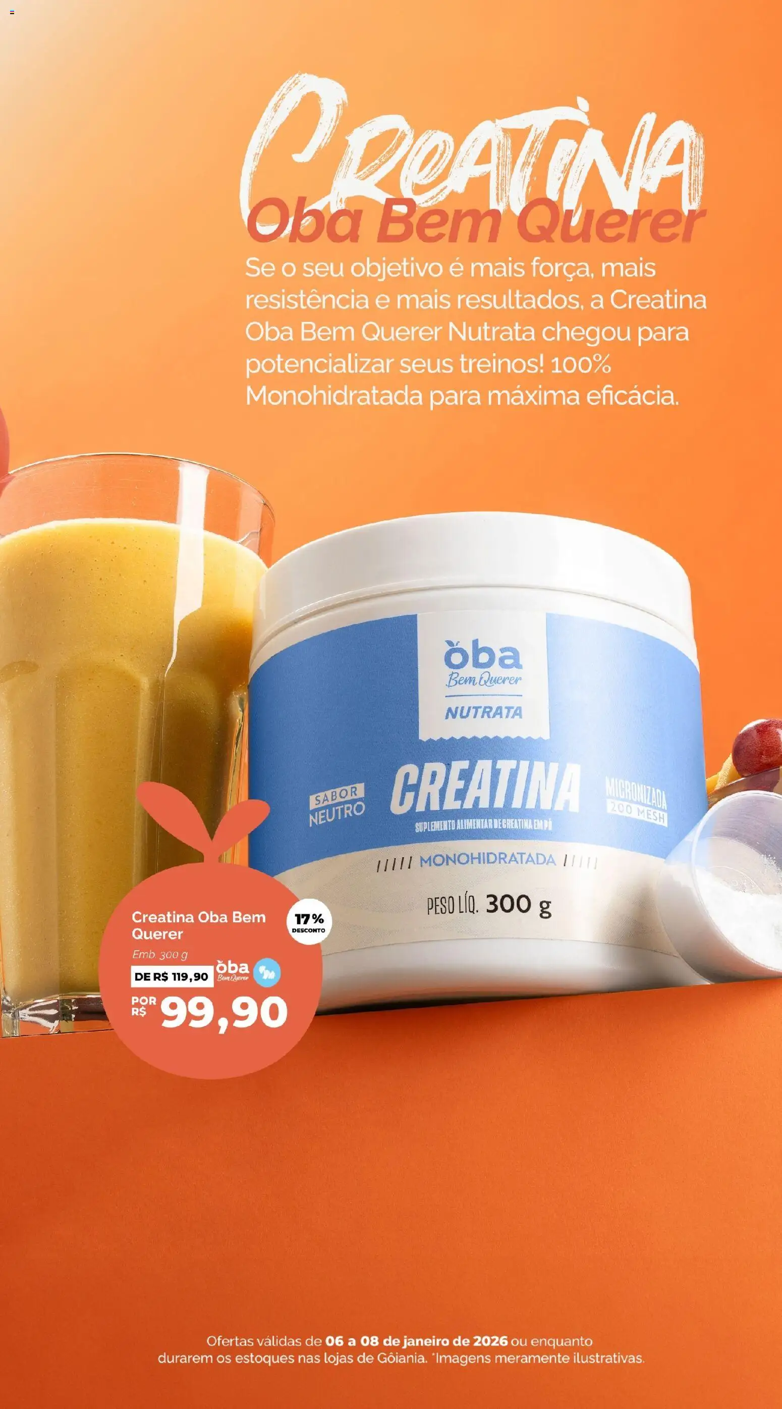 Oba Hortifruti Folheto - válido de 06.01.2026 | Página: 3 | Produtos: Creatina, Pó