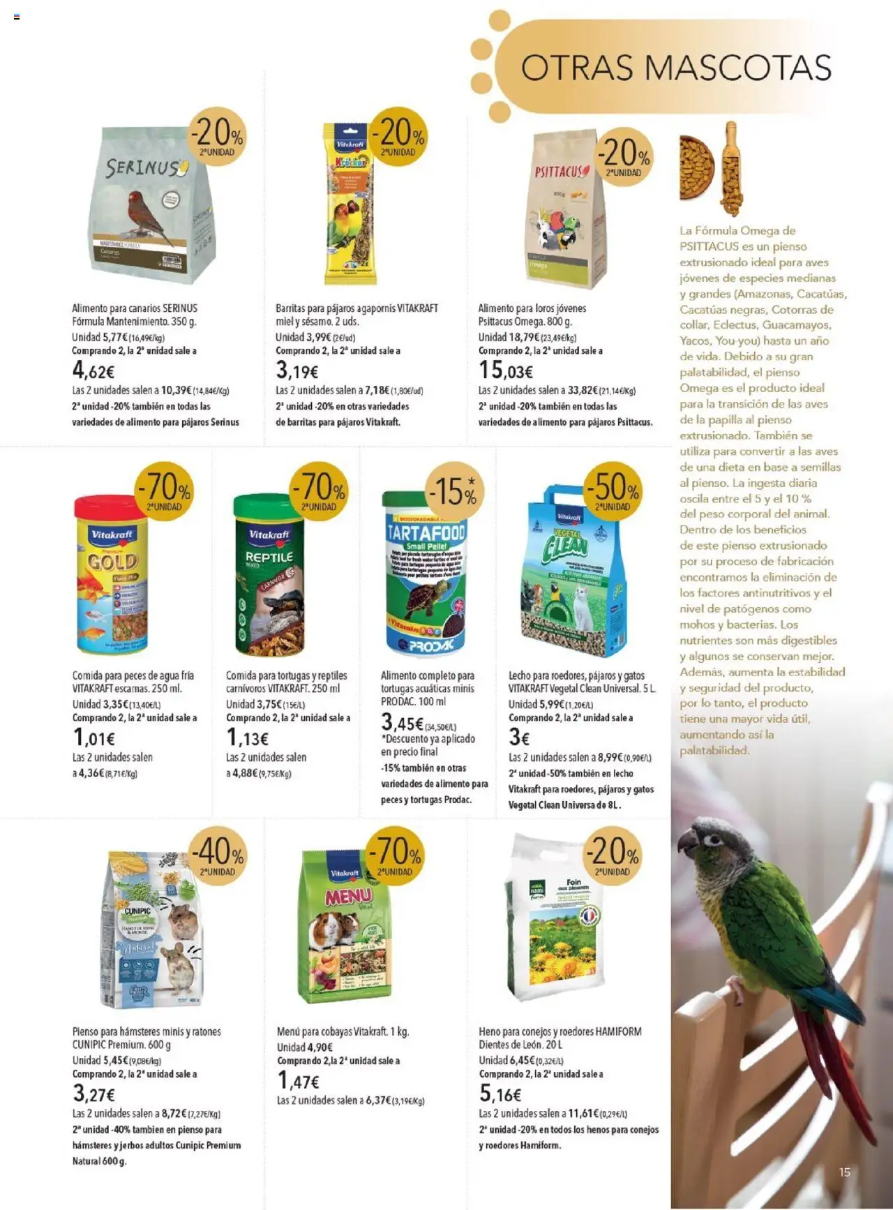 Nuevas ofertas de El Corte Inglés válidas en toda la República Mexicana desde el 01.10.2025. ¡Encuentra las mejores ofertas en El Corte Inglés - Catálogo Mascotas Octubre! | Página: 15 | Productos: Agua, Semillas, Mouse