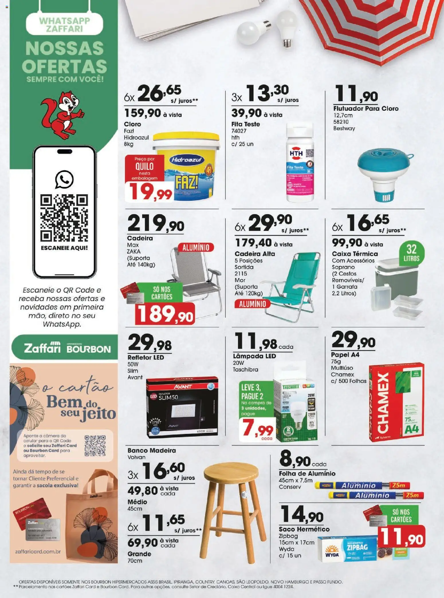 Zaffari Folheto - válido de 18.11.2025 | Página: 16 | Produtos: Celular, Caixa térmica, Banco, Bourbon