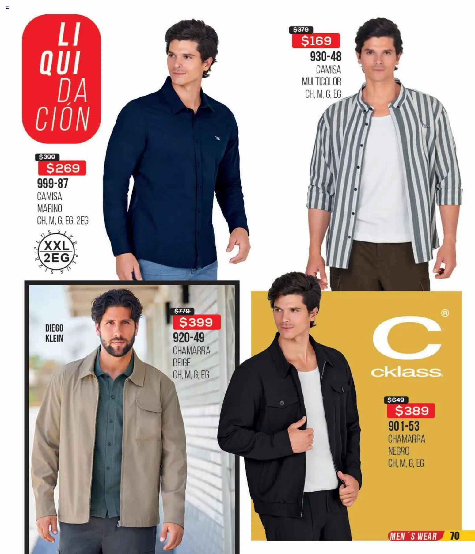 Nuevas ofertas de Cklass válidas en toda la República Mexicana desde el 18.03.2026. ¡Encuentra las mejores ofertas en Cklass catálogo Liquidación total calzado! | Página: 316 | Productos: Camisa, Chamarra