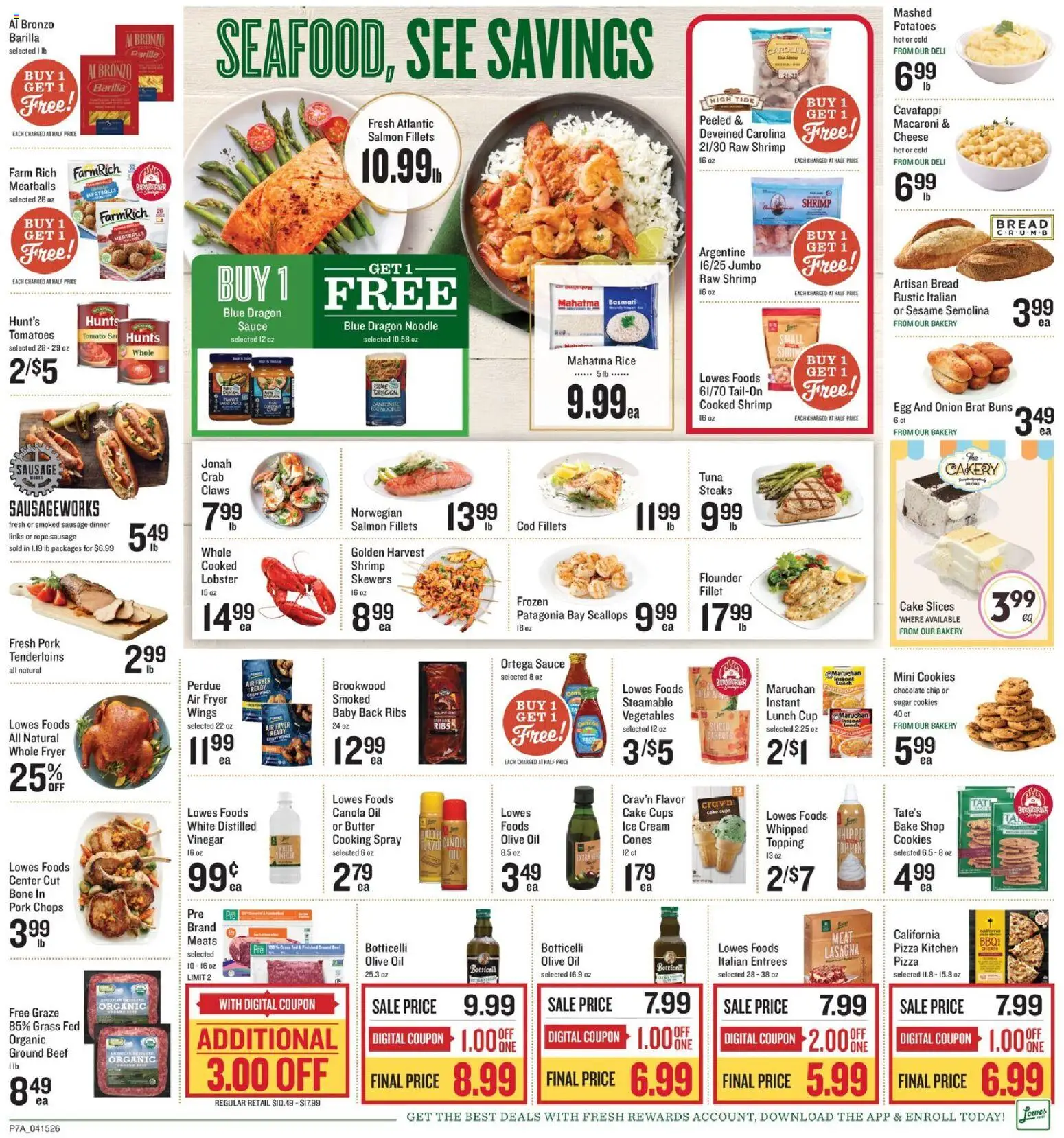 Lowes Foods Weekly Ad - valid from 15.04.2026 | Page: 11 | Products: Cookies, Potatoes, Vegetables, Sausage