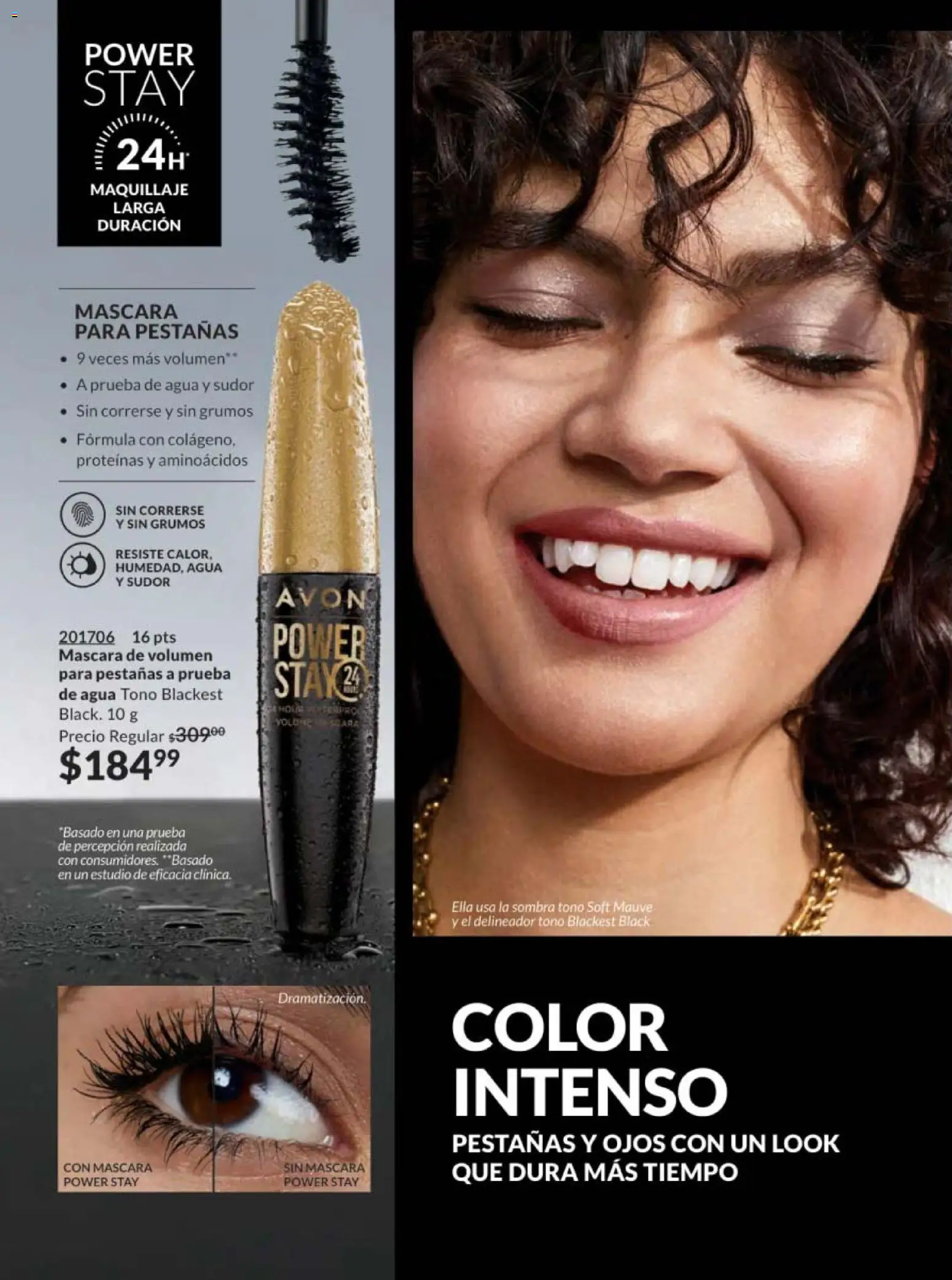 Nuevas ofertas de AVON válidas en toda la República Mexicana desde el 07.11.2025. ¡Encuentra las mejores ofertas en AVON campaña 17 2025! | Página: 114 | Productos: Agua, Sombra, Maquillaje, Delineador