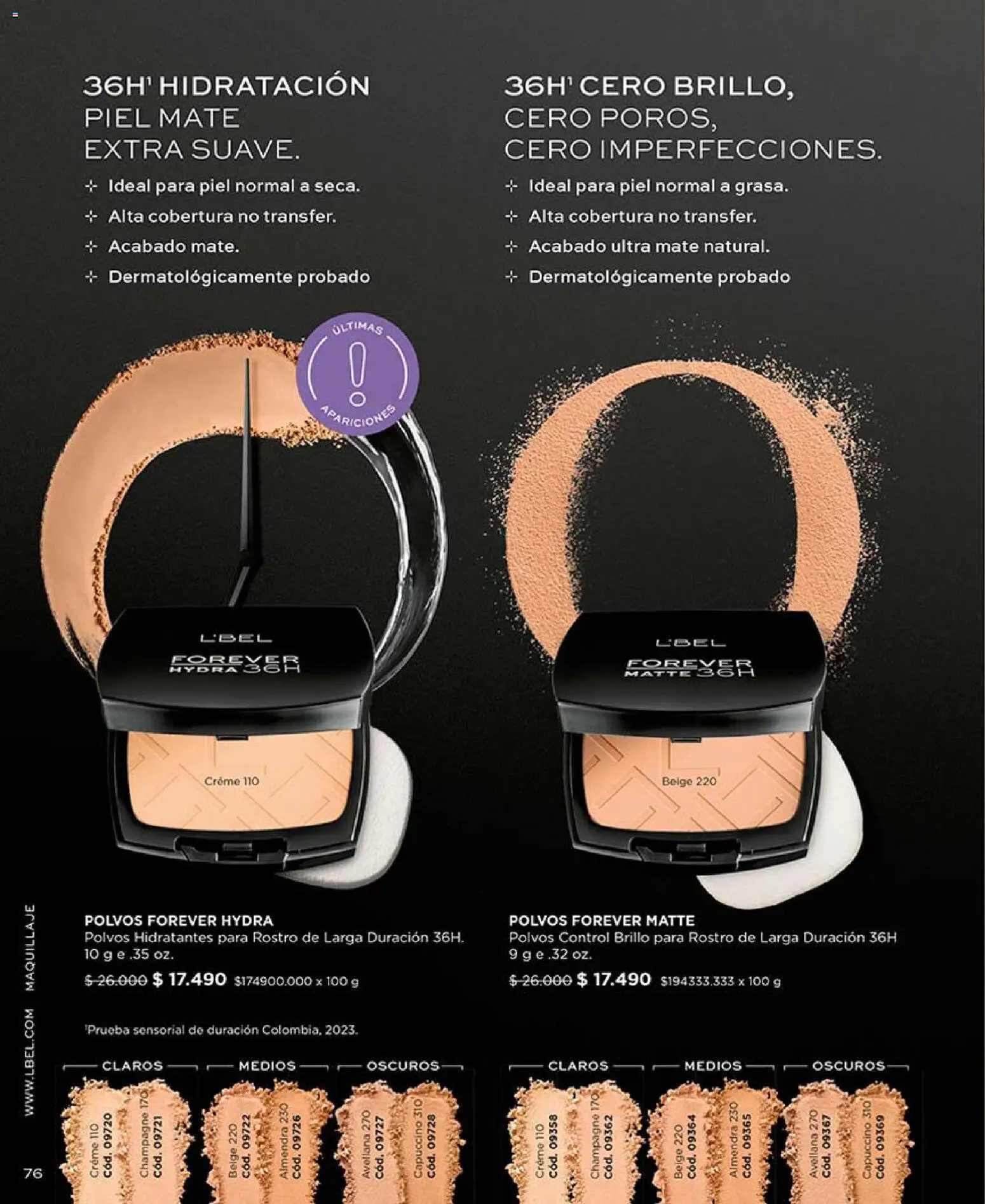 Catálogo L'Bel Campaña 7 │ válido desde el 18.04.2026 | Página: 76 | Productos: Brillo, Almendra, Maquillaje, Mate