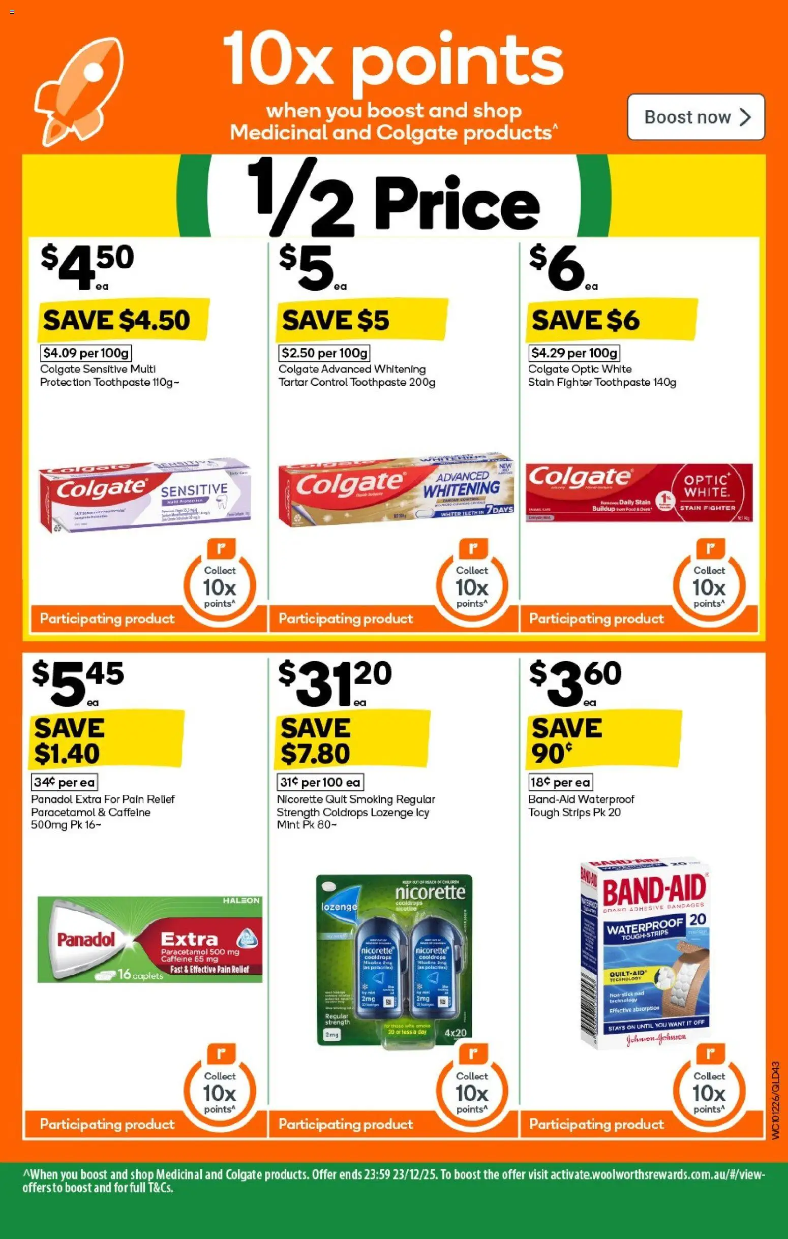 Woolworths catalogue - valid from 10.12.2025 | Page: 43 | Products: Toothpaste, Quit smoking, Pain relief