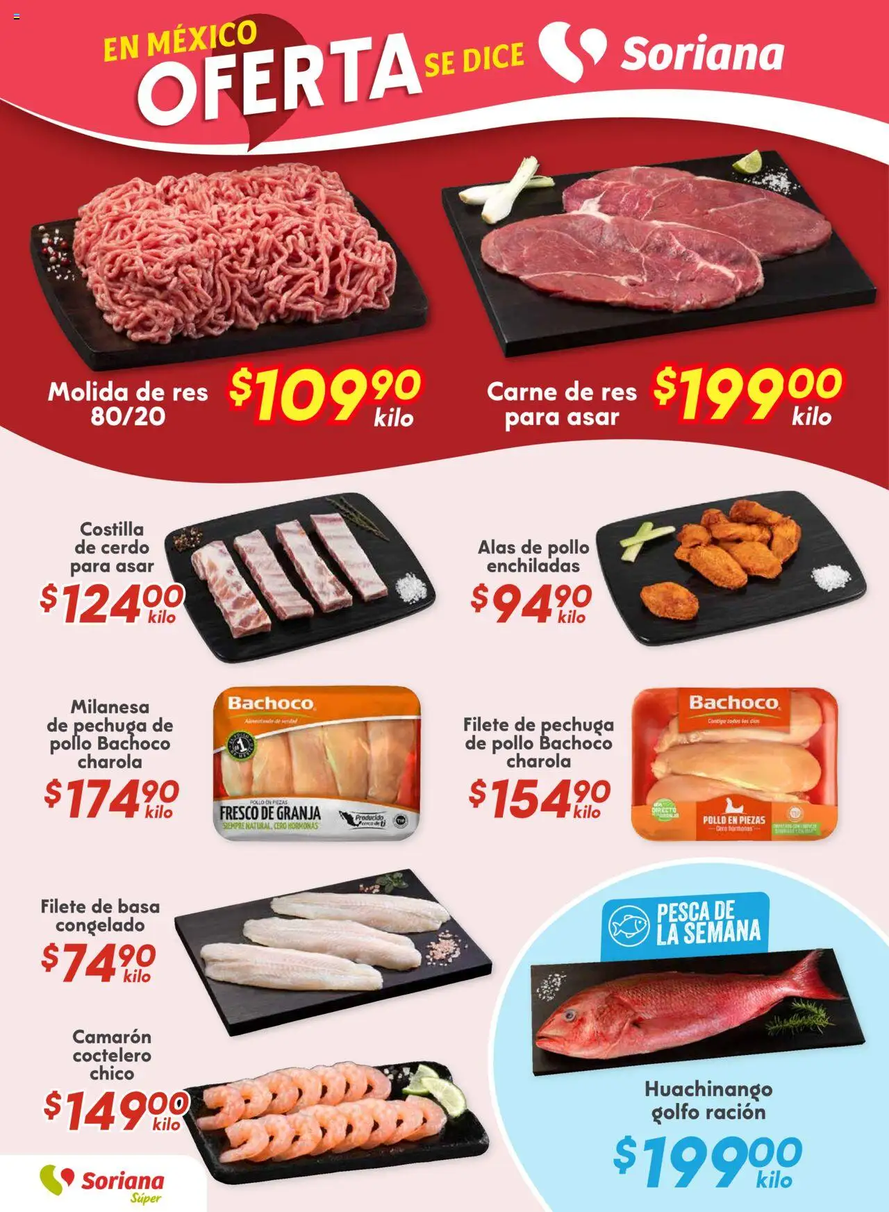 Nuevas ofertas de Soriana válidas en toda la República Mexicana desde el 01.08.2025. ¡Encuentra las mejores ofertas en Soriana - Fin de Semana Súper: Nuevo León, Ciudad Victoria y Tampico! | Página: 6 | Productos: Pollo, Milanesa, Cerdo, Res