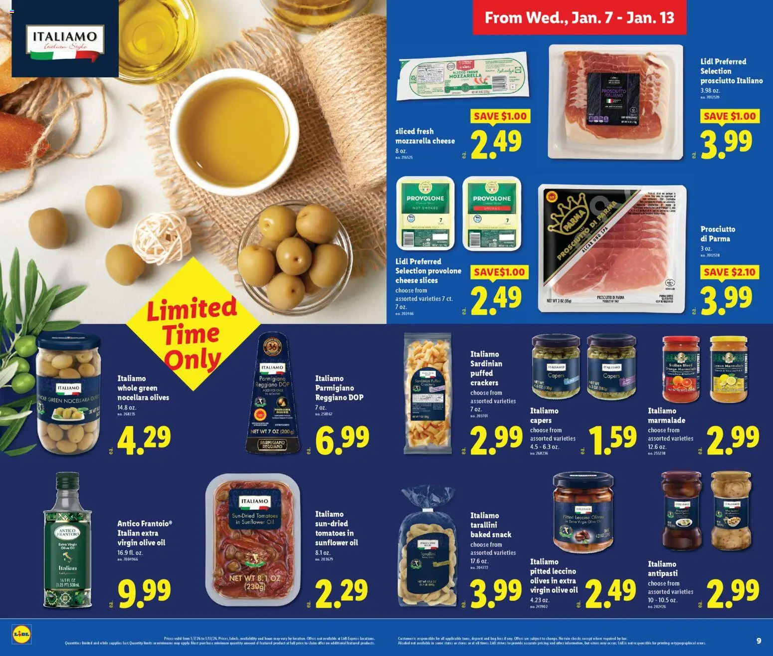 Lidl Weekly Ad - valid from 07.01.2026 | Page: 5 | Products: Cheese, Oil, Tomatoes