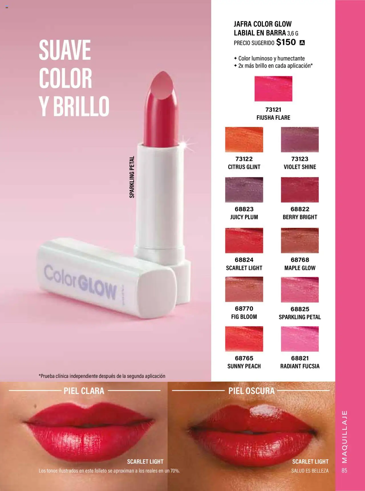 Nuevas ofertas de JAFRA válidas en toda la República Mexicana desde el 01.05.2025. ¡Encuentra las mejores ofertas en JAFRA Catálogo Organizador de Ventas! | Página: 85 | Productos: Maíz, Top, Lámpara, Acondicionador