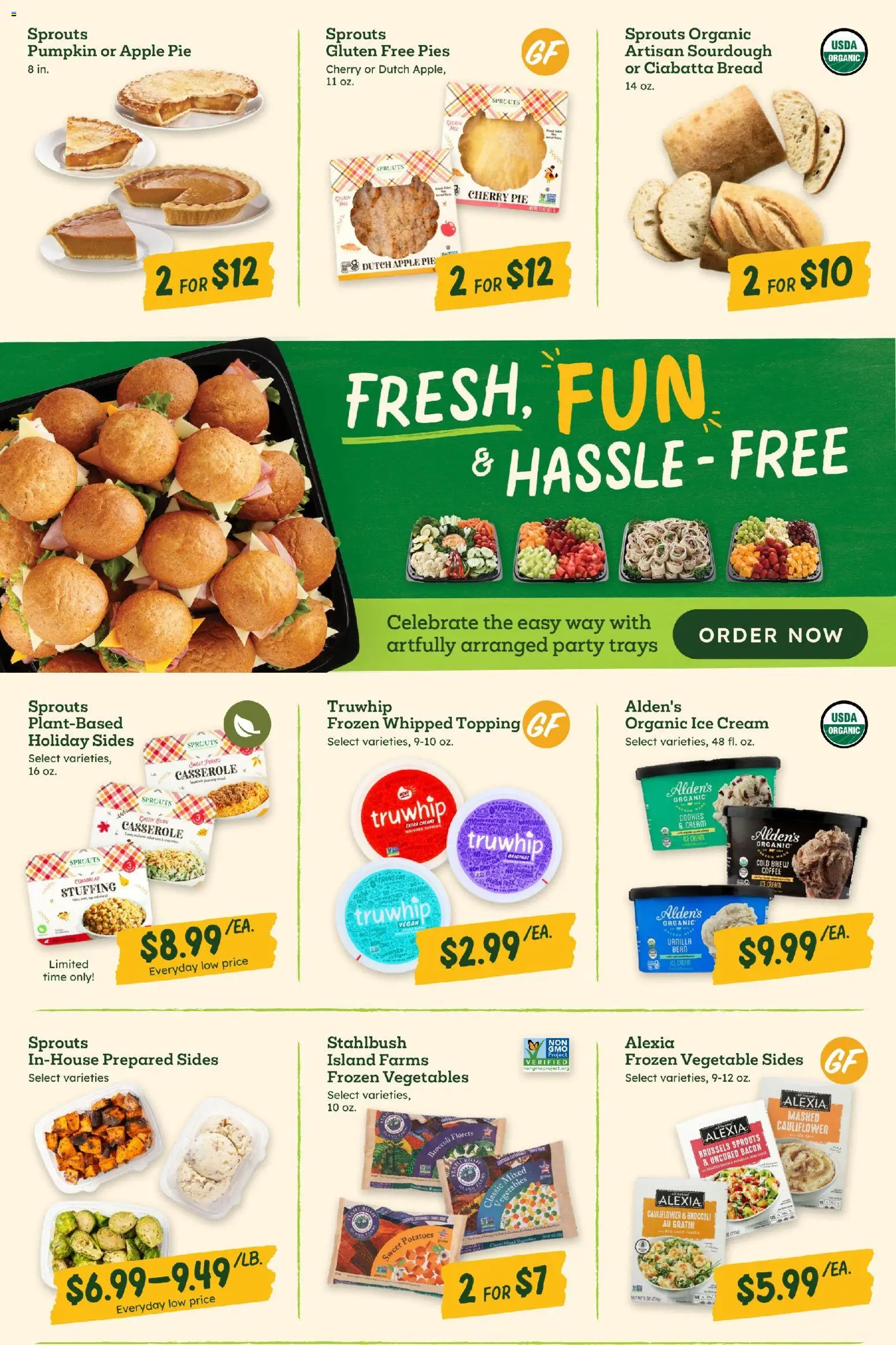 Sprouts Weekly Ad - valid from 19.11.2025 | Page: 8 | Products: Bread, Cream, Pumpkin, Cherry Pie
