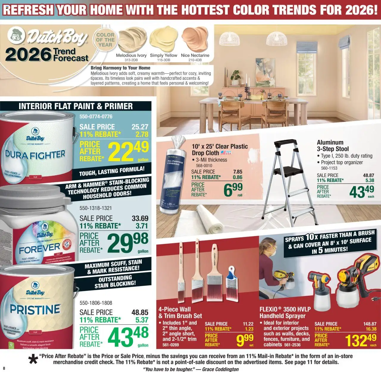 Menards Weekly Ad - valid from 02.10.2025 | Page: 12 | Products: Trim, Brush, Nectarine
