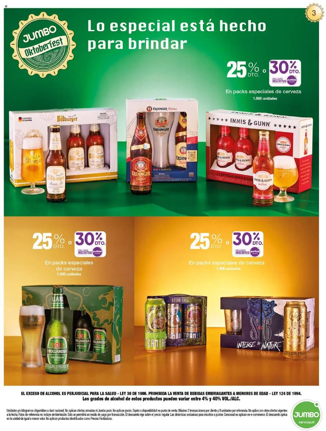 Jumbo revista - valida desde el 15.10.2025 | Página: 3 | Productos: Sobre, Tintura, Cerveza