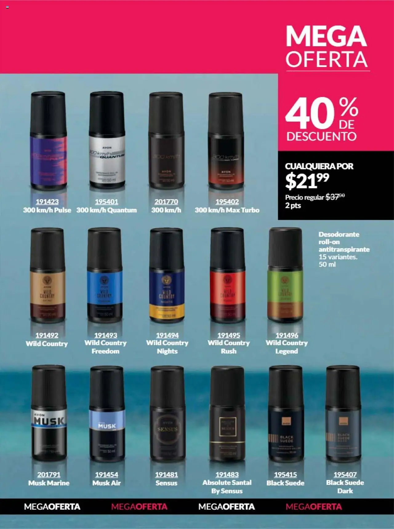 Nuevas ofertas de AVON válidas en toda la República Mexicana desde el 09.10.2025. ¡Encuentra las mejores ofertas en AVON - Campaña 16 2025! | Página: 123 | Productos: Desodorante, Antitranspirante