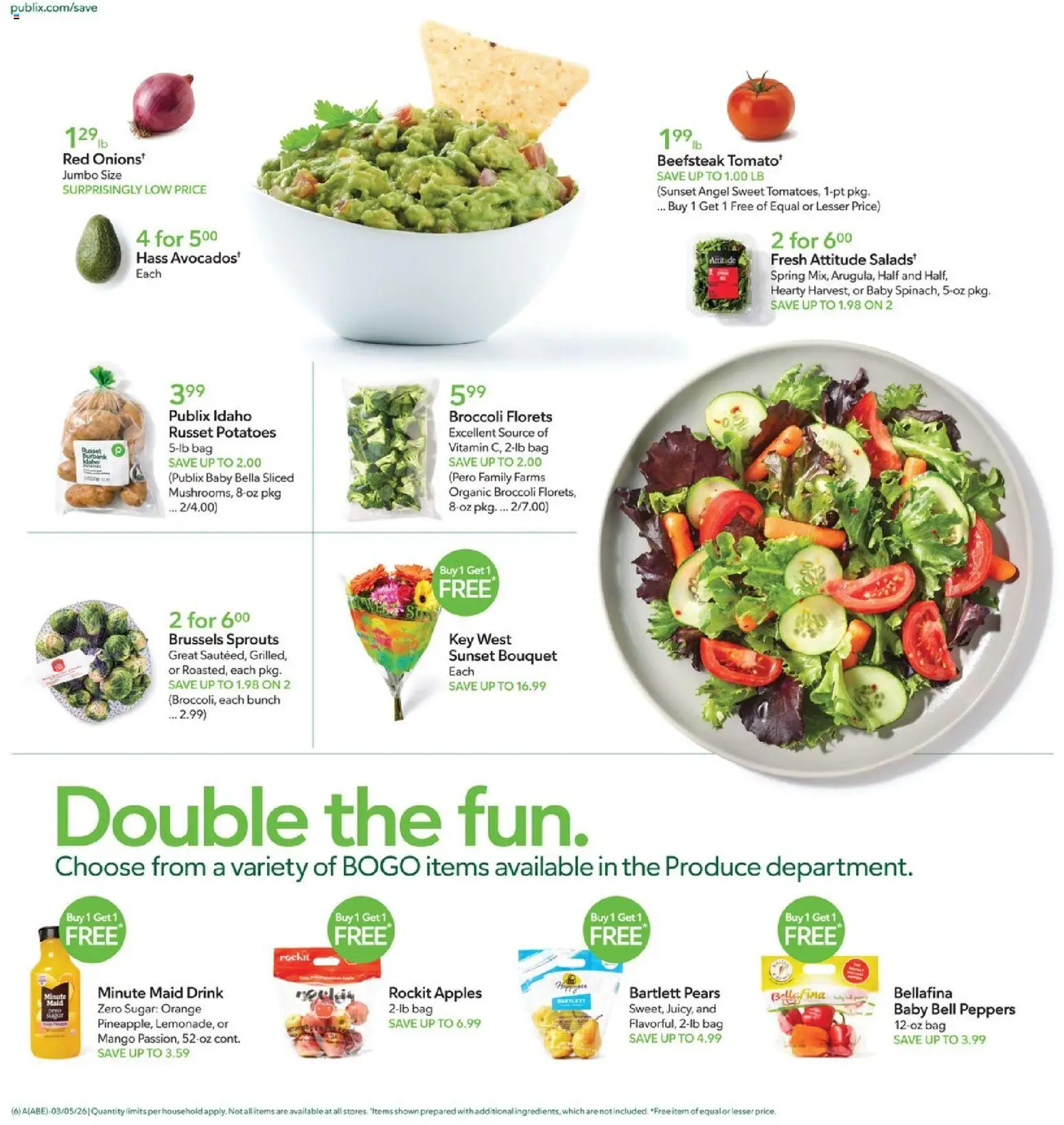 Publix Weekly Ad - valid from 04.03.2026 | Page: 6 | Products: Vitamin, Broccoli, Apples, Sugar