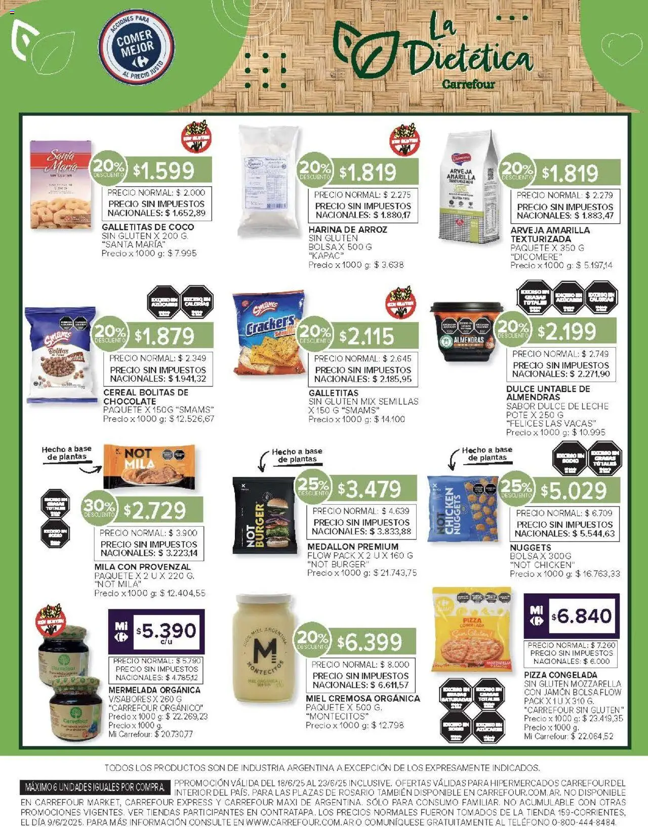 Carrefour ofertas │ válido desde el 18.06.2025 | Página: 15 | Productos: Almendras, Semillas, Chocolate, Mermelada