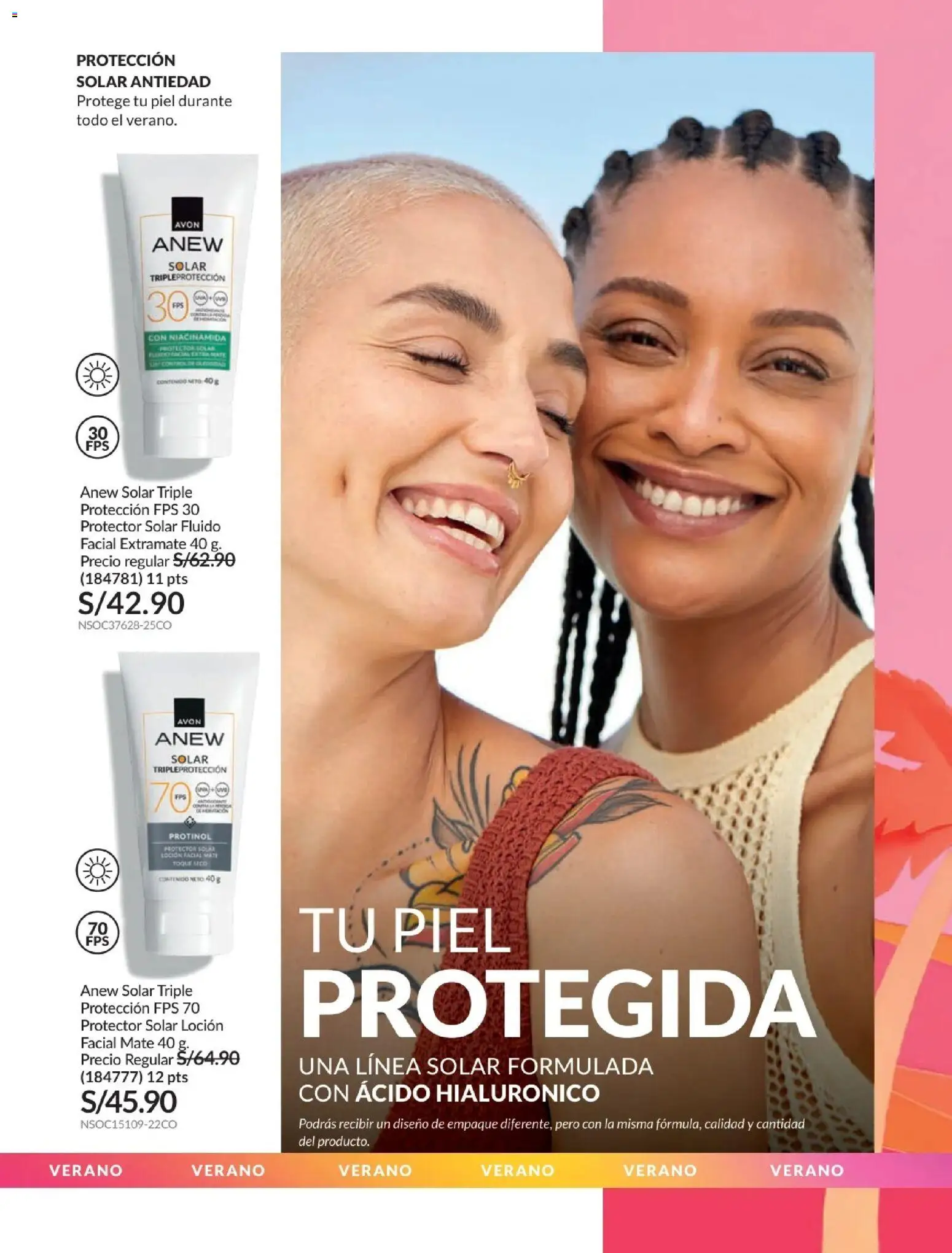 Catálogo Avon válido desde 01.01.2026 | Página: 112 | Productos: Protector solar, Empaque
