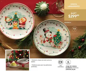 Vista previa de Juego de 4 platos navideños Cerámica., Juego de 4 platos navideños de cerámica., nuevo folleto de la tienda, válido en México a partir del 07.11.2025 | Página: 39