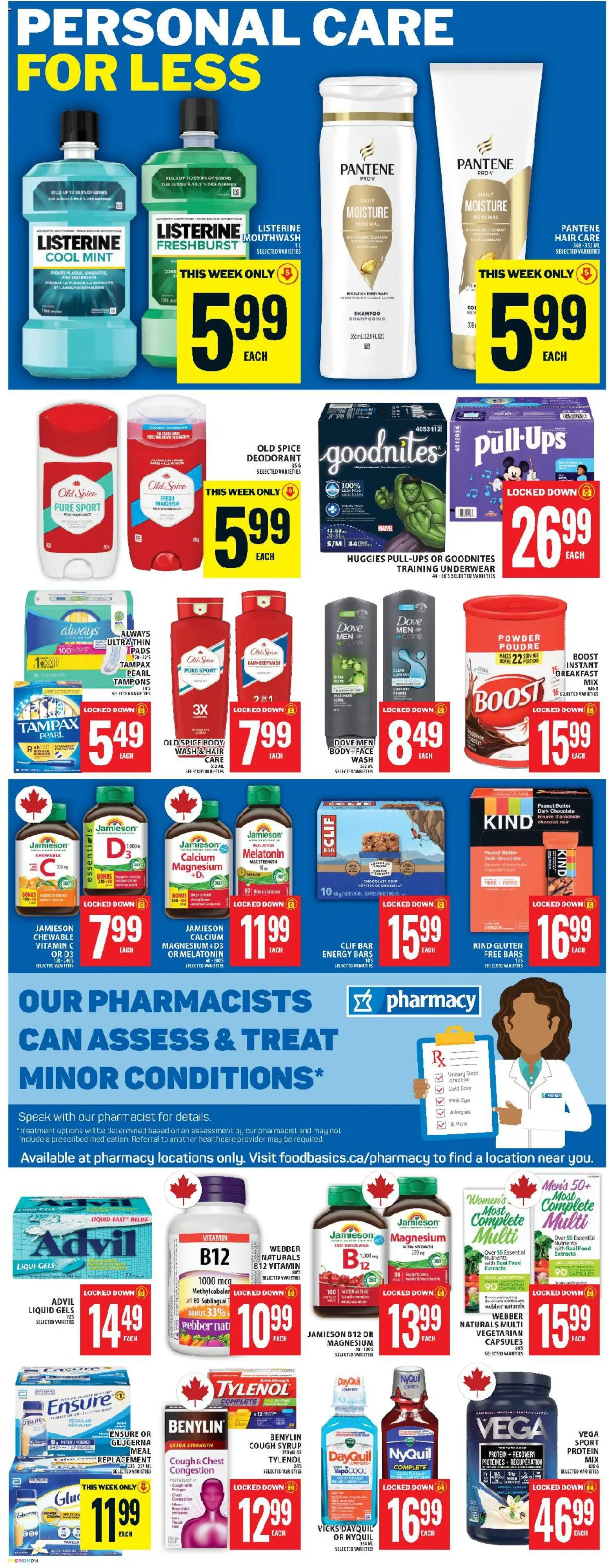 Food Basics flyer valid from 13.11.2025 | Page: 19 | Products: Mouthwash, Butter, Chocolate, Underwear