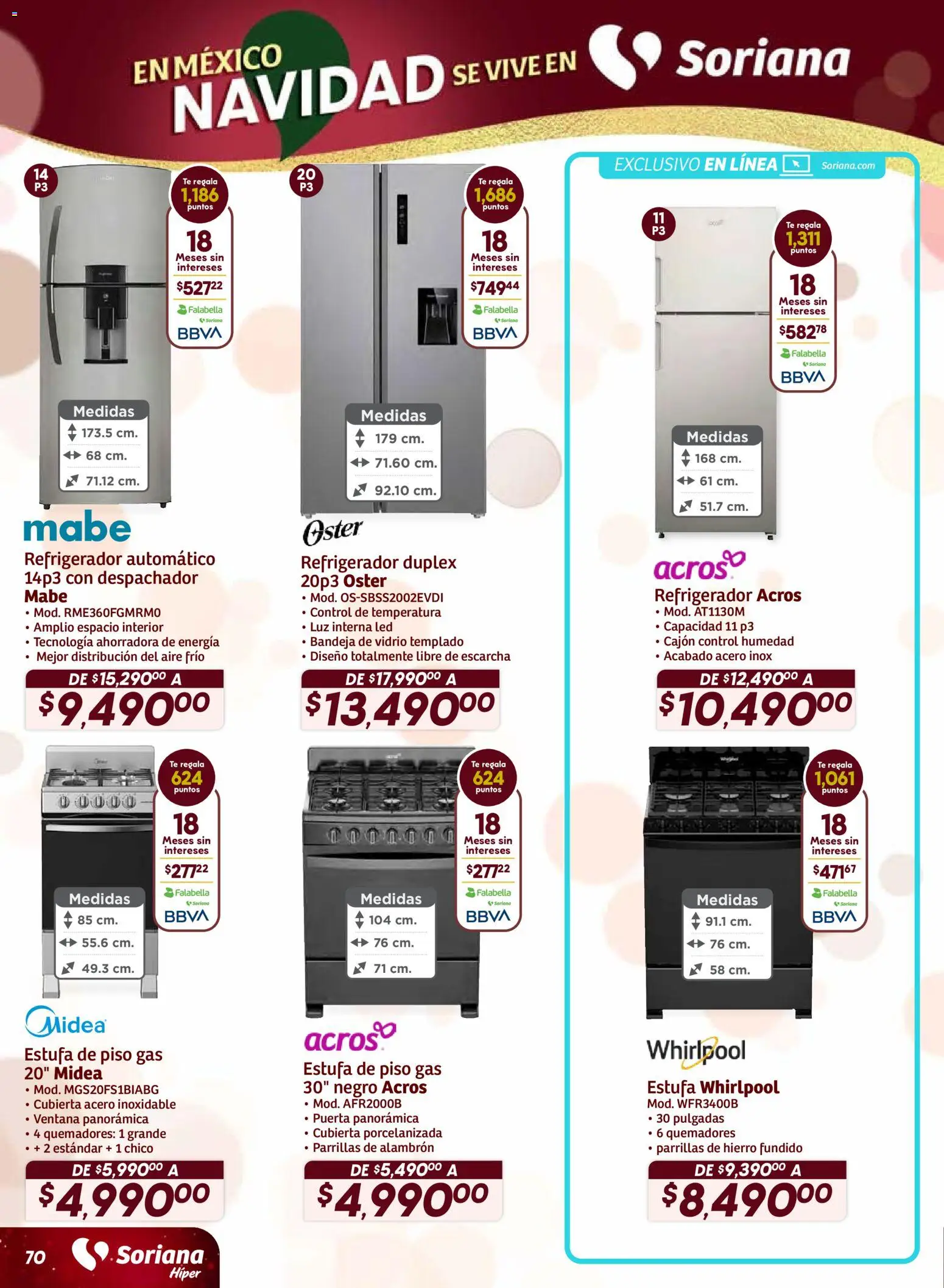 Nuevas ofertas de Soriana válidas en toda la República Mexicana desde el 11.12.2025. ¡Encuentra las mejores ofertas en Soriana - Preciazazaso Híper: Valle de México! | Página: 70 | Productos: Refrigerador, Bandeja, Té