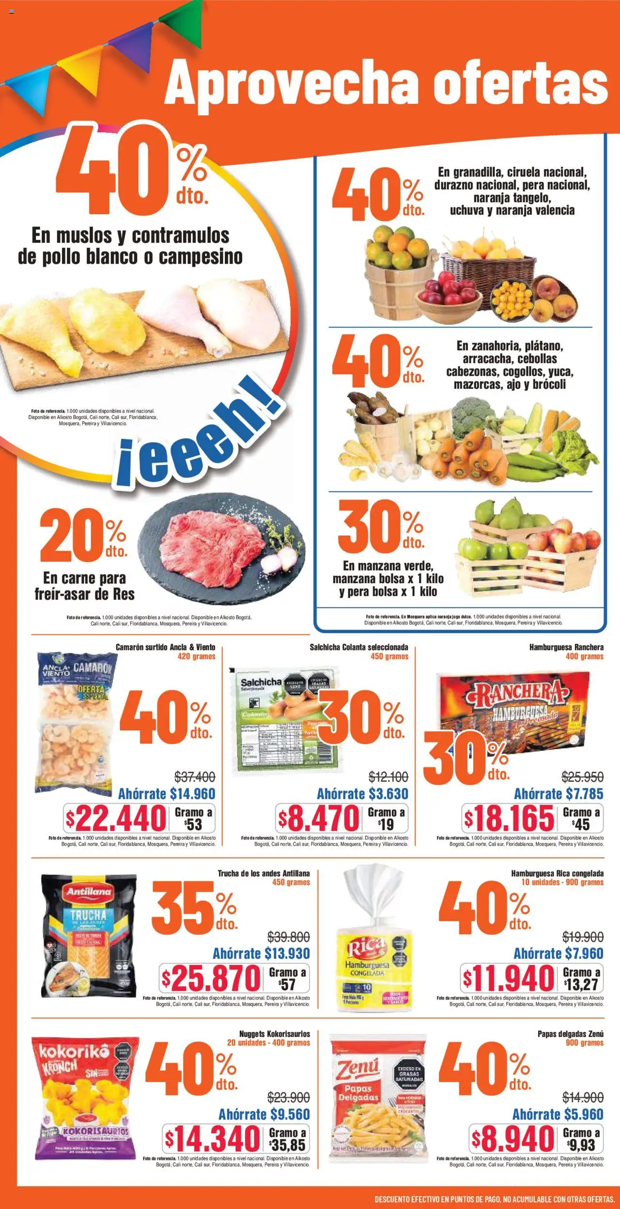 Alkosto revista - valida desde el 09.08.2025 | Página: 2 | Productos: Ajo, Manzana, Uchuva, Plátano