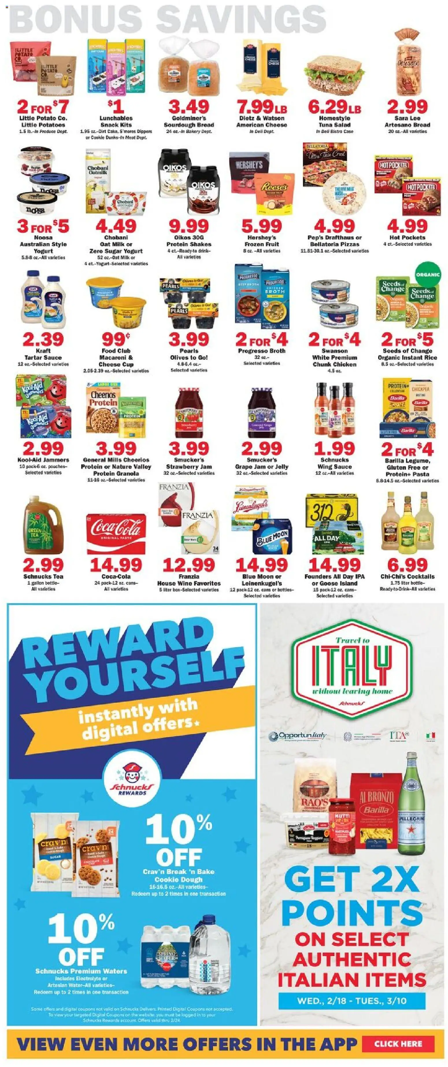 Schnucks Weekly Print Ad - IL - valid from 18.02.2026 | Page: 5 | Products: Tea, Pasta, Sauce, Case