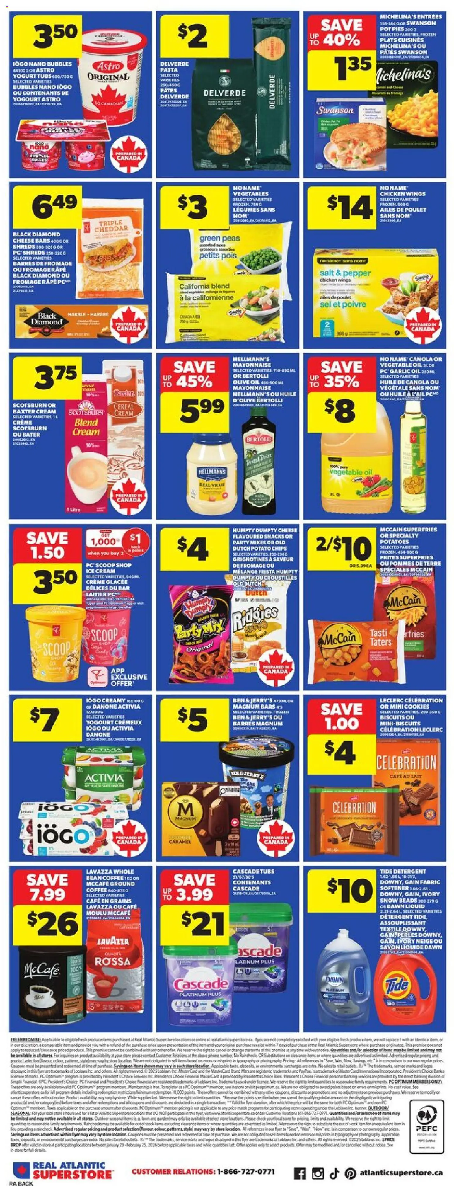 Atlantic Superstore flyer valid from 19.02.2026 | Page: 4 | Products: Pasta, Chips, Cookies, Chicken