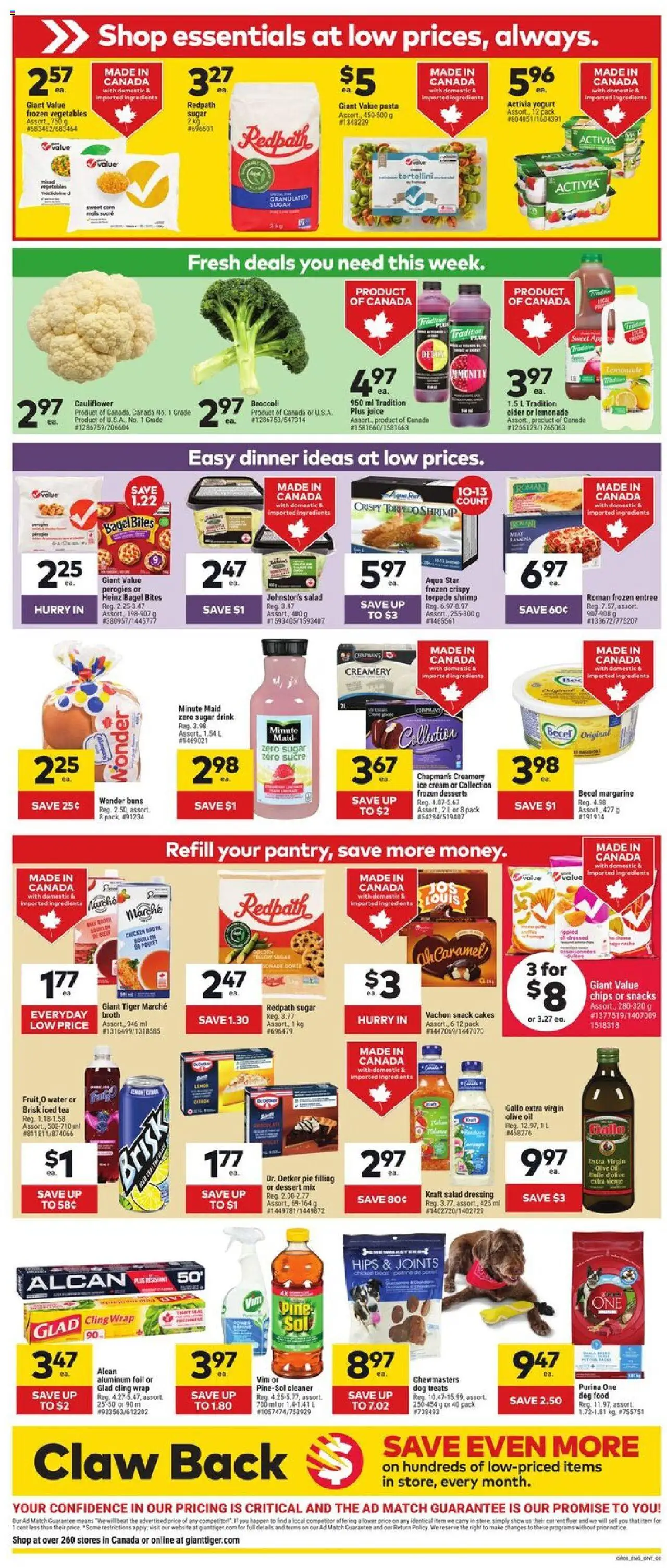 Giant Tiger flyer valid from 24.09.2025 | Page: 2 | Products: Chips, Cream, Ice cream, Yogurt