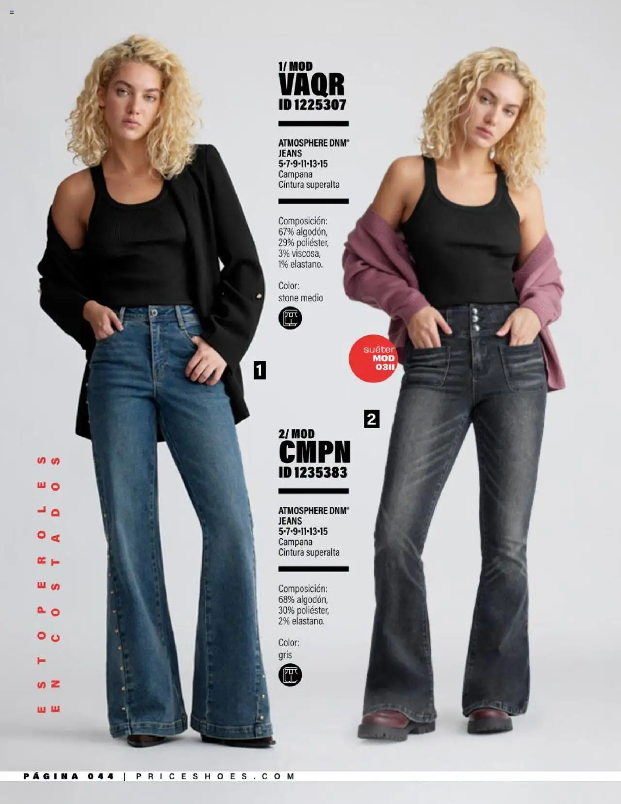 Nuevas ofertas de Price Shoes válidas en toda la República Mexicana desde el 05.08.2025. ¡Encuentra las mejores ofertas en Price Shoes - Catálogo Jeans ! | Página: 44 | Productos: Suéter, Campana
