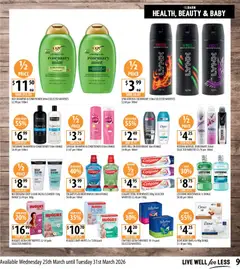Preview of Supabarn catalogue  - valid from 25.03.2026 | Page: 9 | Products: Deodorant, Mouthwash, Cream, Water