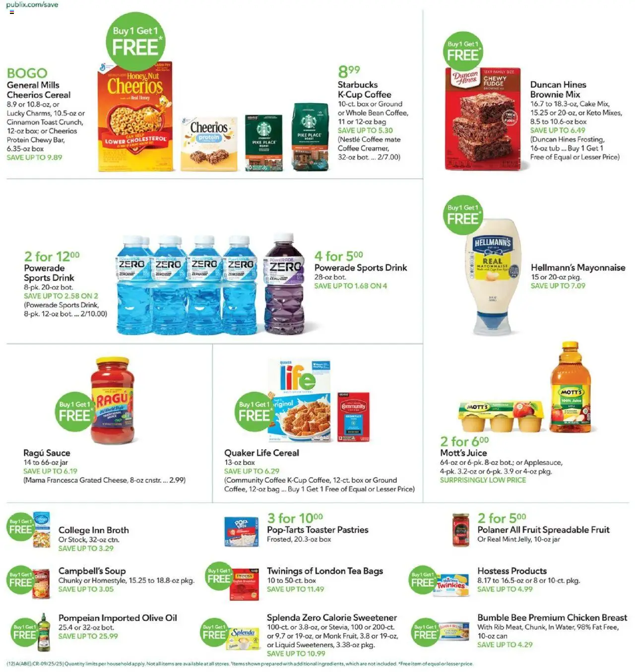 Publix Weekly Ad - valid from 24.09.2025 | Page: 12 | Products: Toaster, Oil, Coffee, Juice