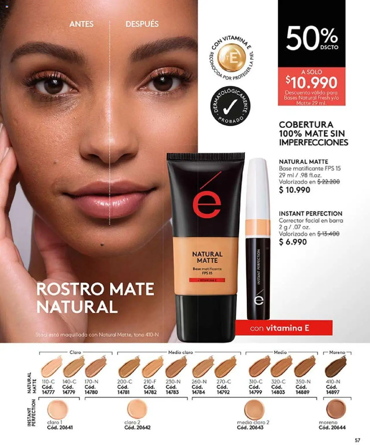 Catálogo Ésika Campaña 14 │ válido desde el 31.08.2025 | Página: 57 | Productos: Mate, Corrector, Base