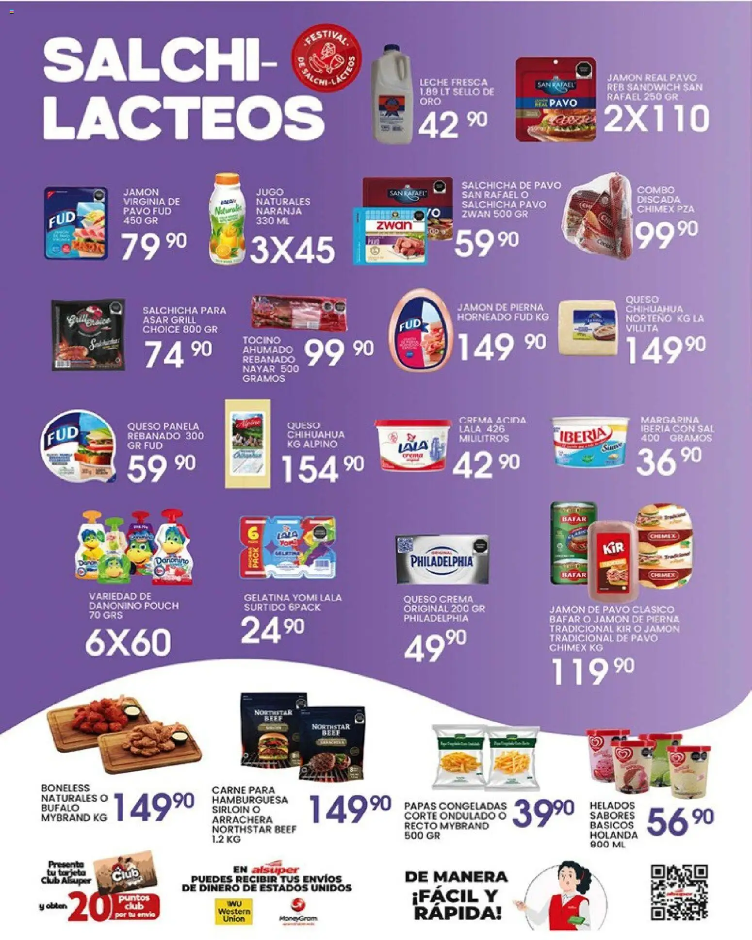 Nuevas ofertas de Alsuper válidas en toda la República Mexicana desde el 17.04.2026. ¡Encuentra las mejores ofertas en Alsuper folleto Casas Grandes! | Página: 3 | Productos: Gelatina, Sal, Queso crema, Jamón