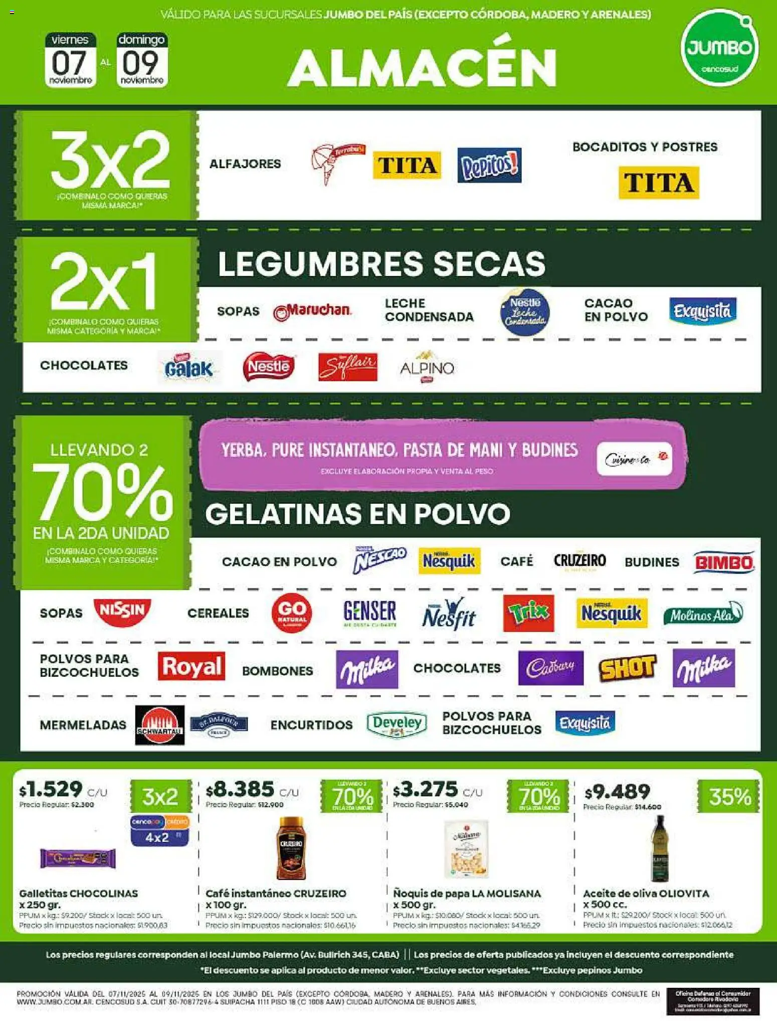 Jumbo ofertas │ válido desde el 07.11.2025 | Página: 2 | Productos: Bombones, Aceite, Leche, Café