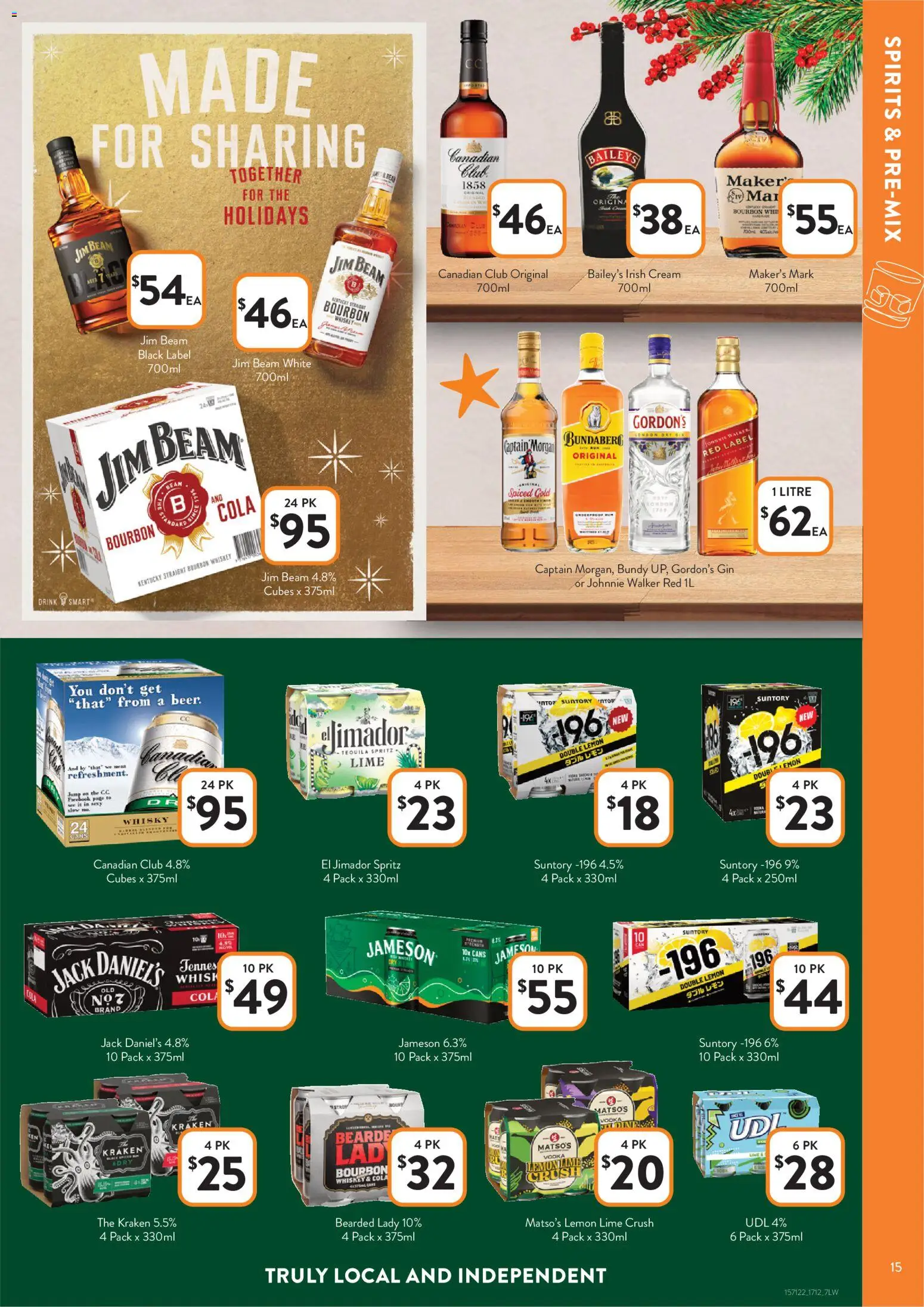 Foodworks catalogue - valid from 17.12.2025 | Page: 15 | Products: Bourbon, Gin, Whiskey, Lemon