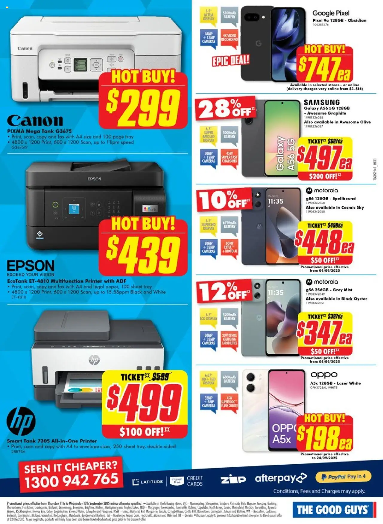 The Good Guys catalogue - valid from 10.09.2025 | Page: 18 | Products: Battery, Device, Printer, Fax