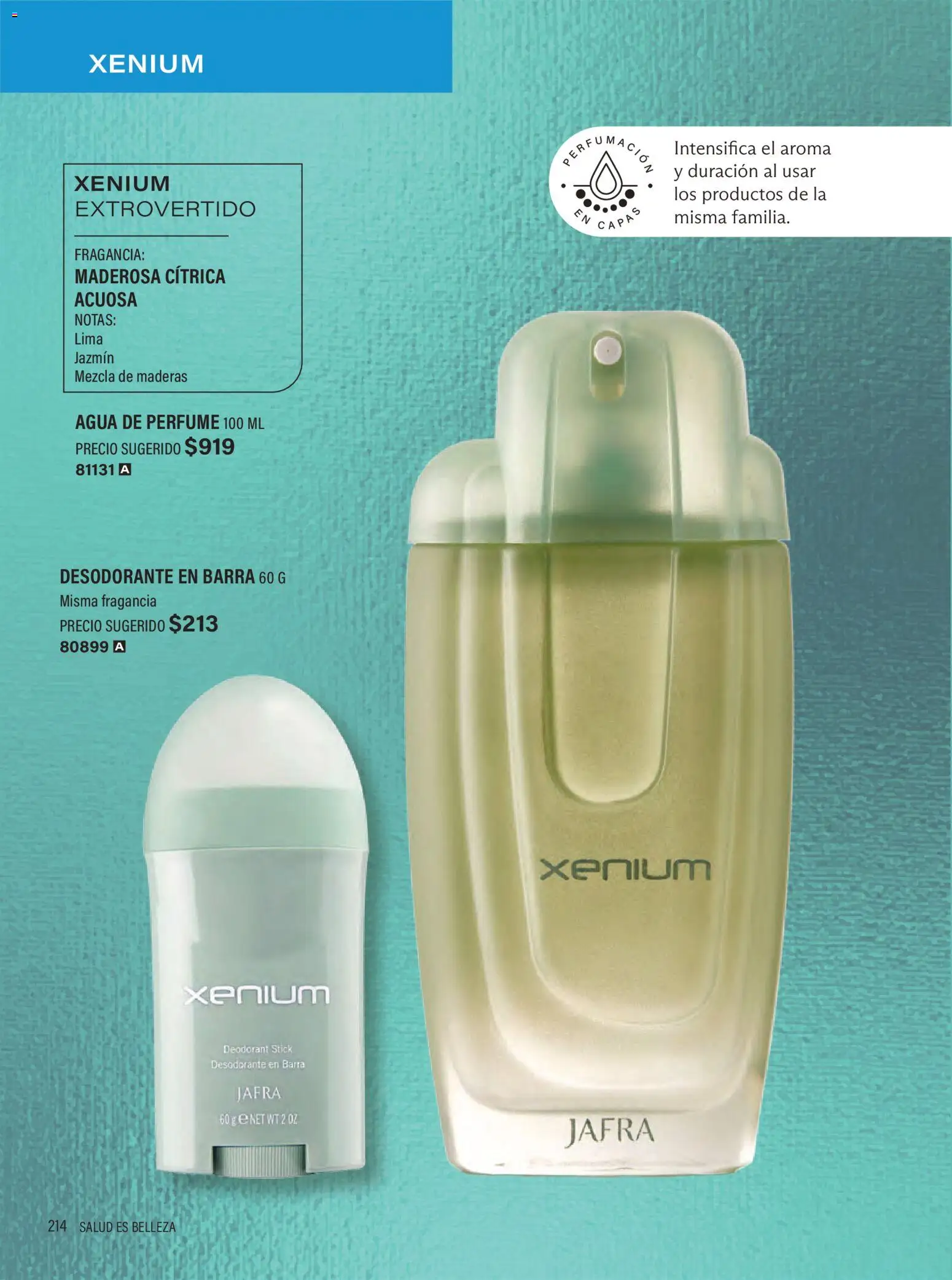 Nuevas ofertas de JAFRA válidas en toda la República Mexicana desde el 01.02.2026. ¡Encuentra las mejores ofertas en JAFRA catálogo Organizador de Ventas! | Página: 212 | Productos: Agua, Lima, Barra, Fragancia