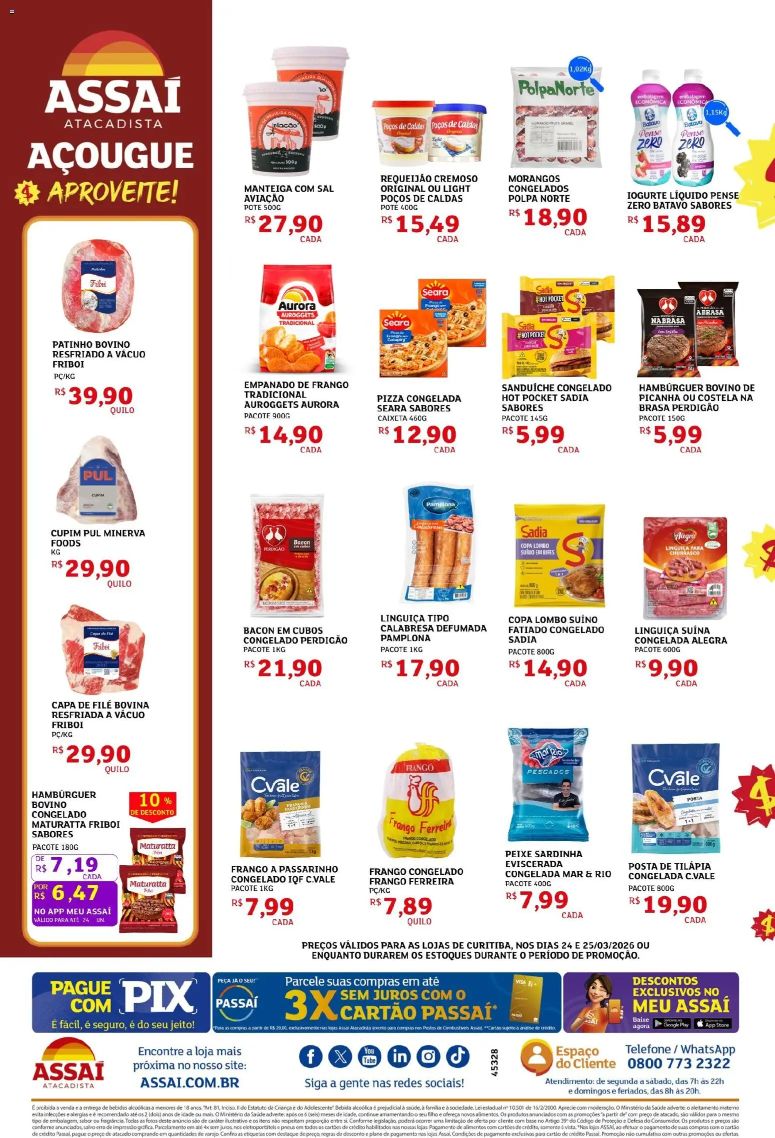 Assaí Atacadista Folheto - válido de 24.03.2026 | Página: 2 | Produtos: Iogurte, Tilápia, Copa, Fita