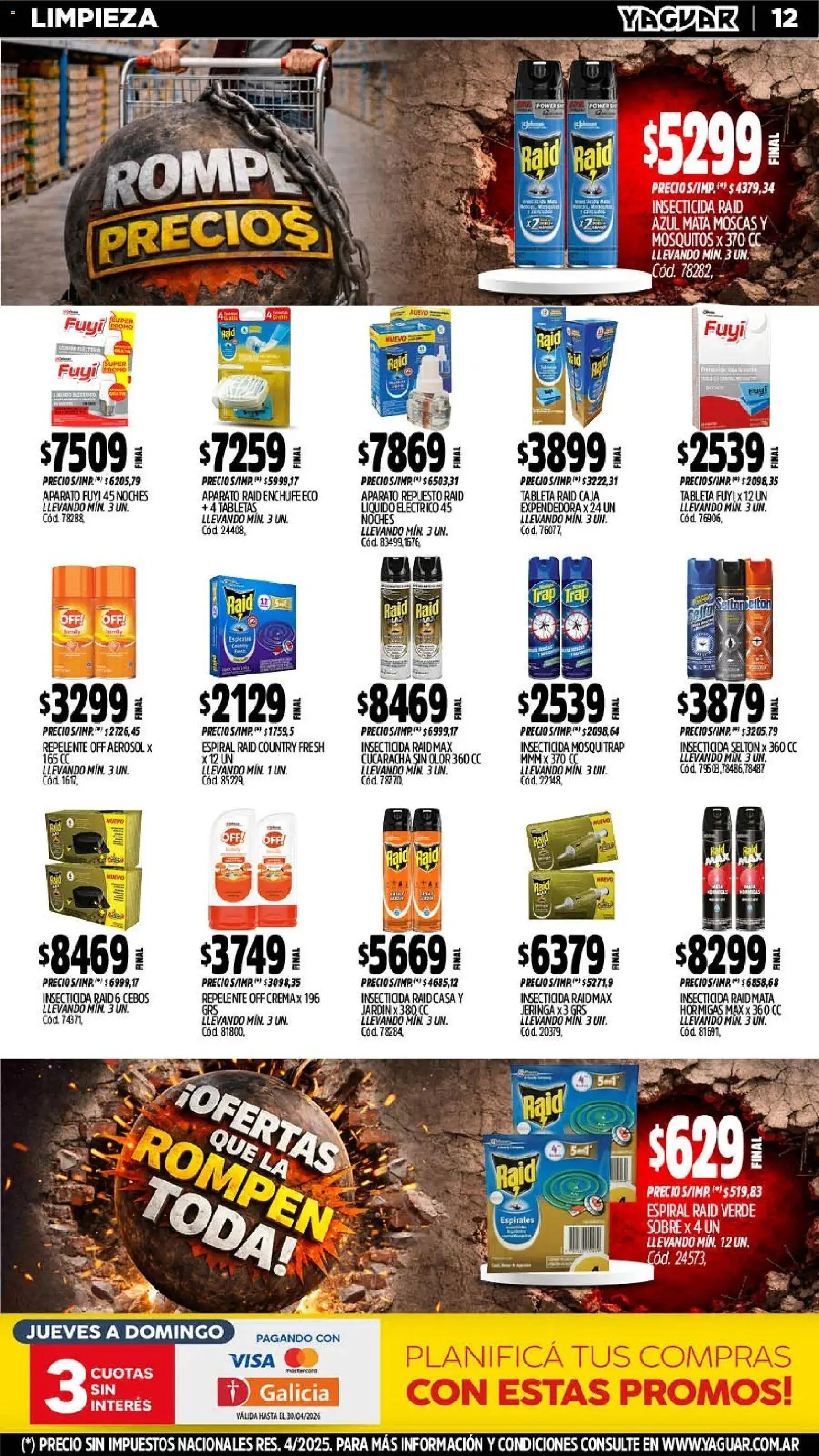 Yaguar - Oferta Semanal Mar del Plata │ válido desde el 13.04.2026 | Página: 12 | Productos: Tableta, Sobre, Enchufe, Caja