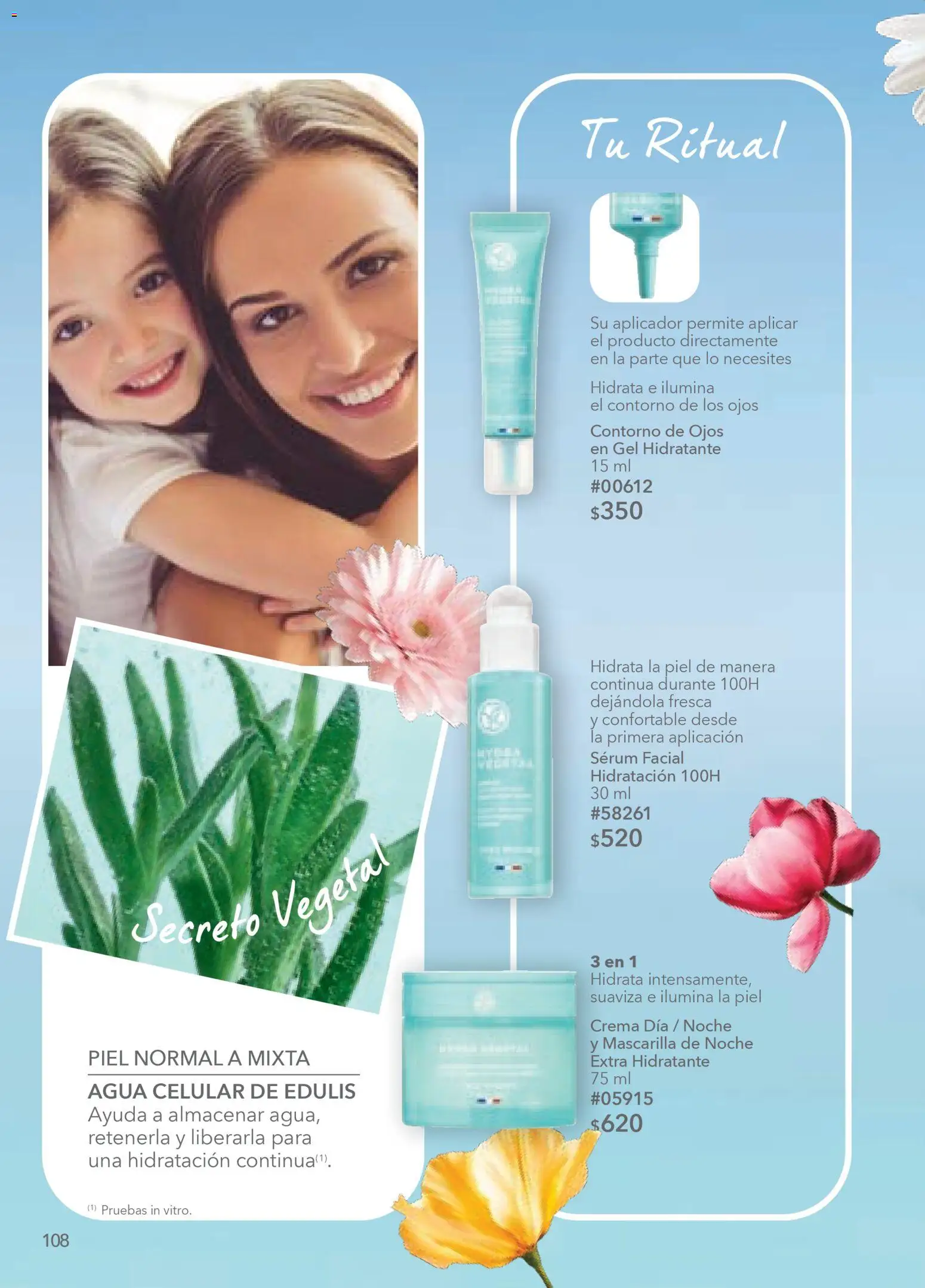 Nuevas ofertas de Yves Rocher válidas en toda la República Mexicana desde el 24.03.2026. ¡Encuentra las mejores ofertas en Yves Rocher campaña 5 2026! | Página: 110 | Productos: Contorno de ojos, Crema, Contorno, Agua