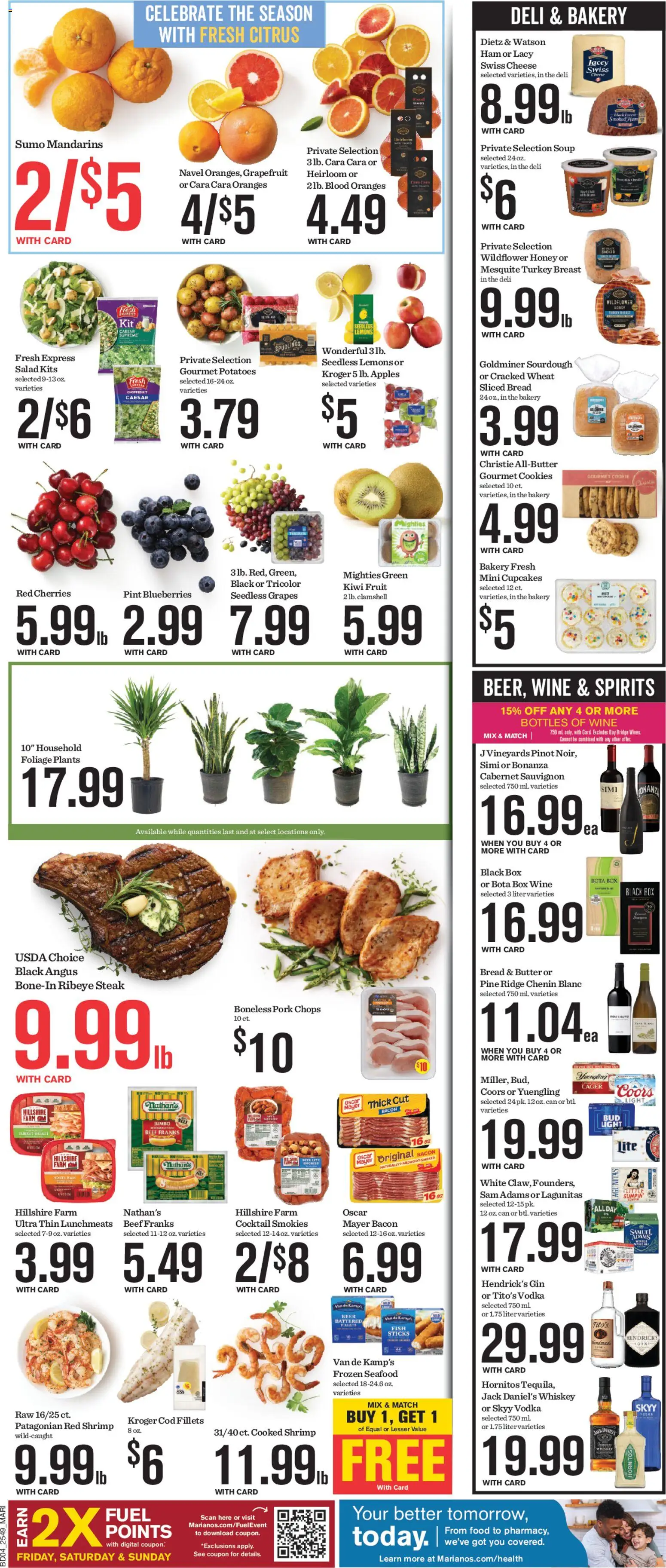 Mariano's Weekly Ad - valid from 07.01.2026 | Page: 7 | Products: Bakery, Pork, Salad, Grapes