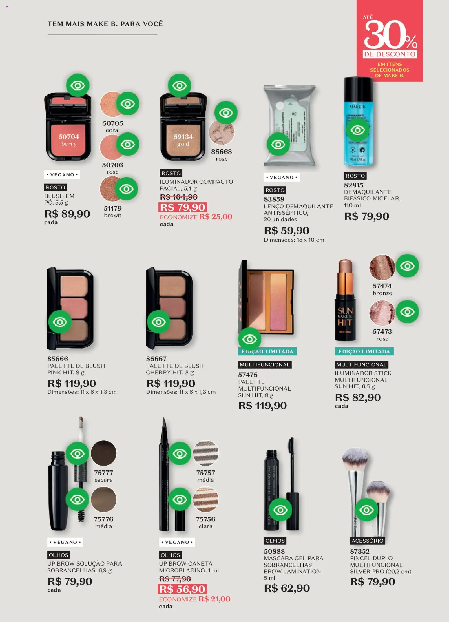 O Boticário Folheto - válido de 19.01.2026 | Página: 123 | Produtos: Pincel, Multifuncional, Caneta, Demaquilante