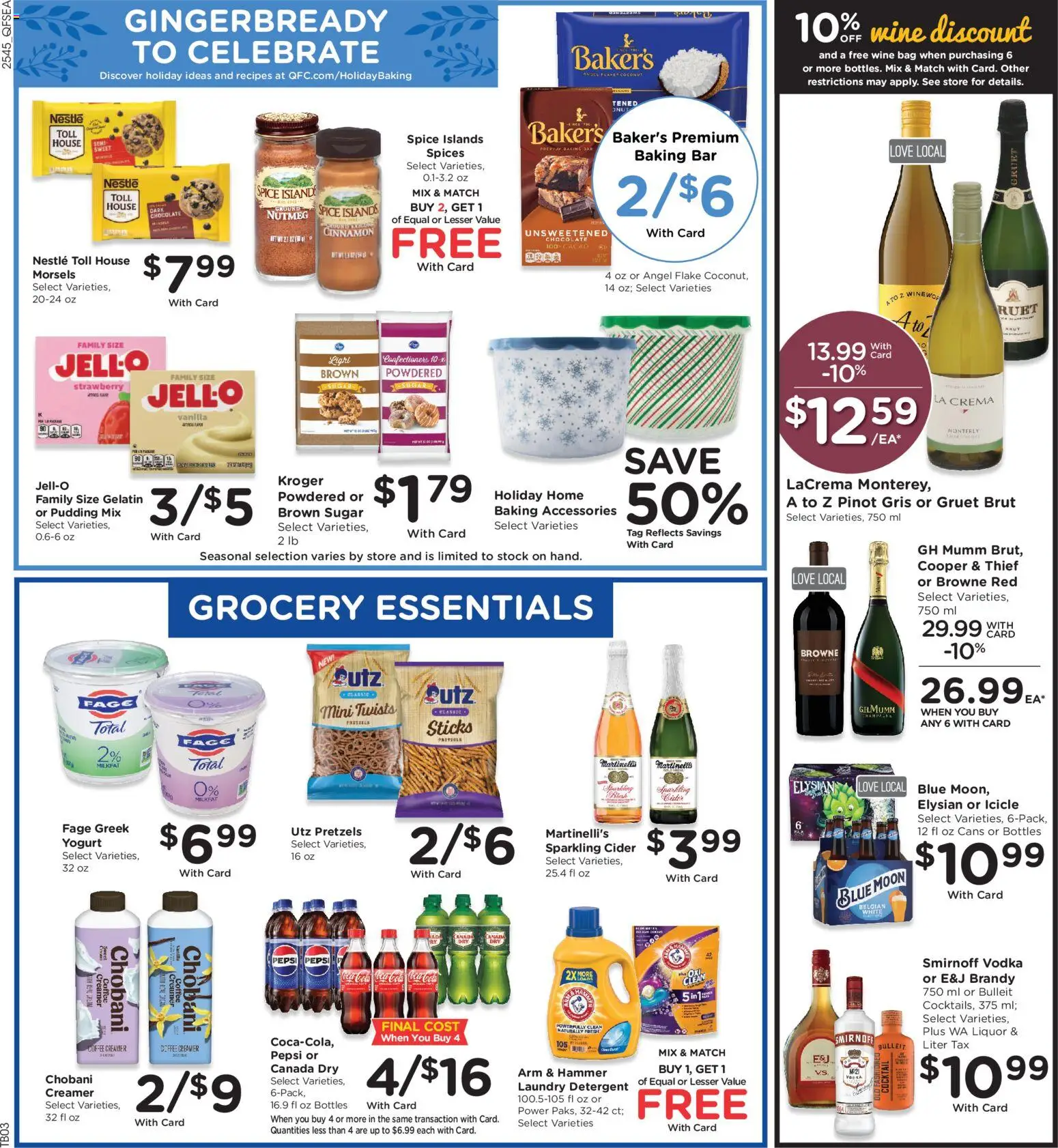 QFC Weekly Ad - valid from 10.12.2025 | Page: 6 | Products: Chocolate, Cream, Spices, Bag