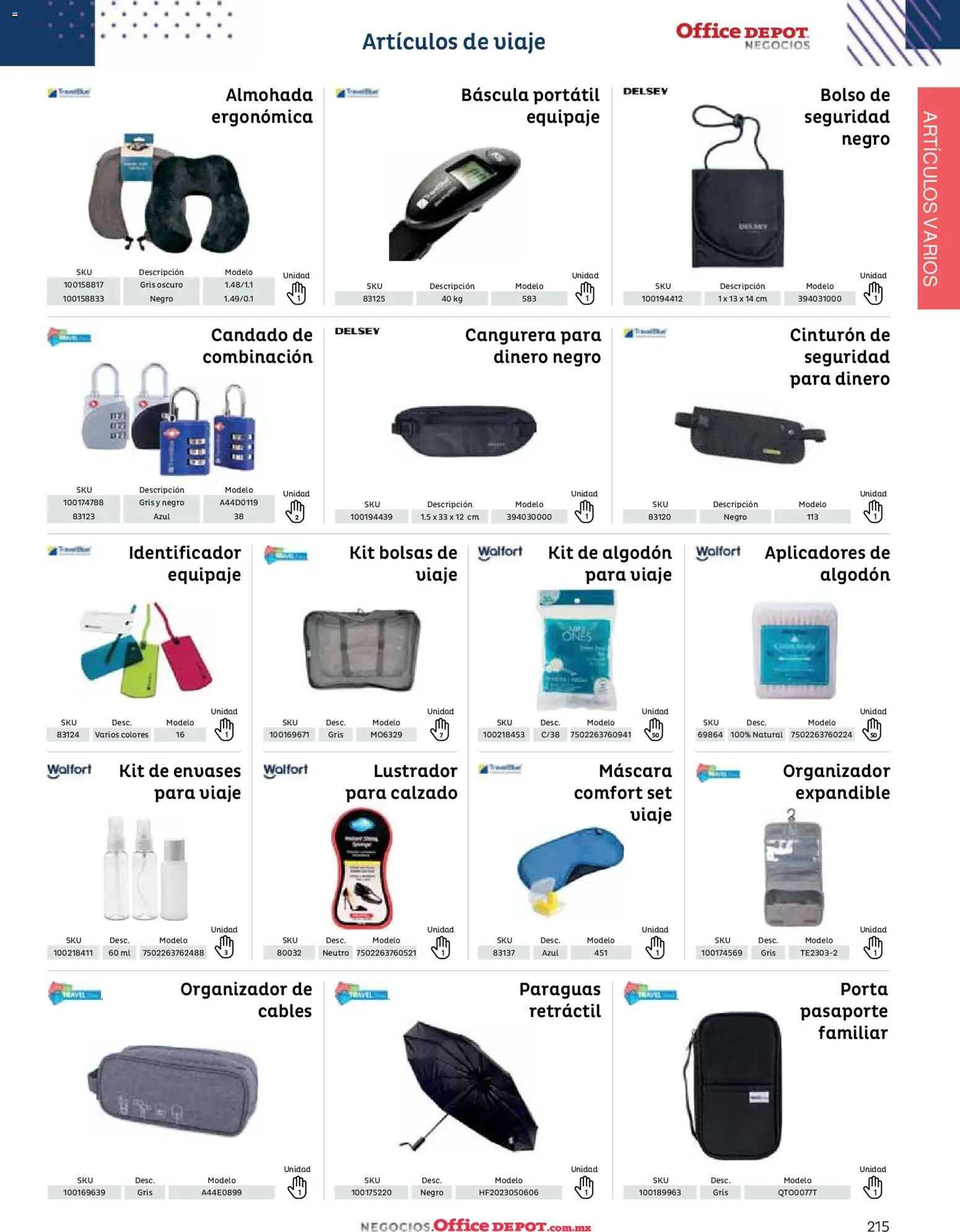 Nuevas ofertas de Office Depot válidas en toda la República Mexicana desde el 12.01.2026. ¡Encuentra las mejores ofertas en Office Depot catálogo 2026! | Página: 217 | Productos: Candado, Bolso, Organizador, Almohada