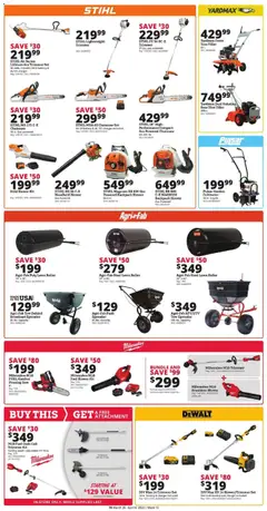 Preview of Rural King weekly ads valid from 26.03.2026 | Page: 7 | Products: Cultivator, Tiller, Chainsaw, Charger